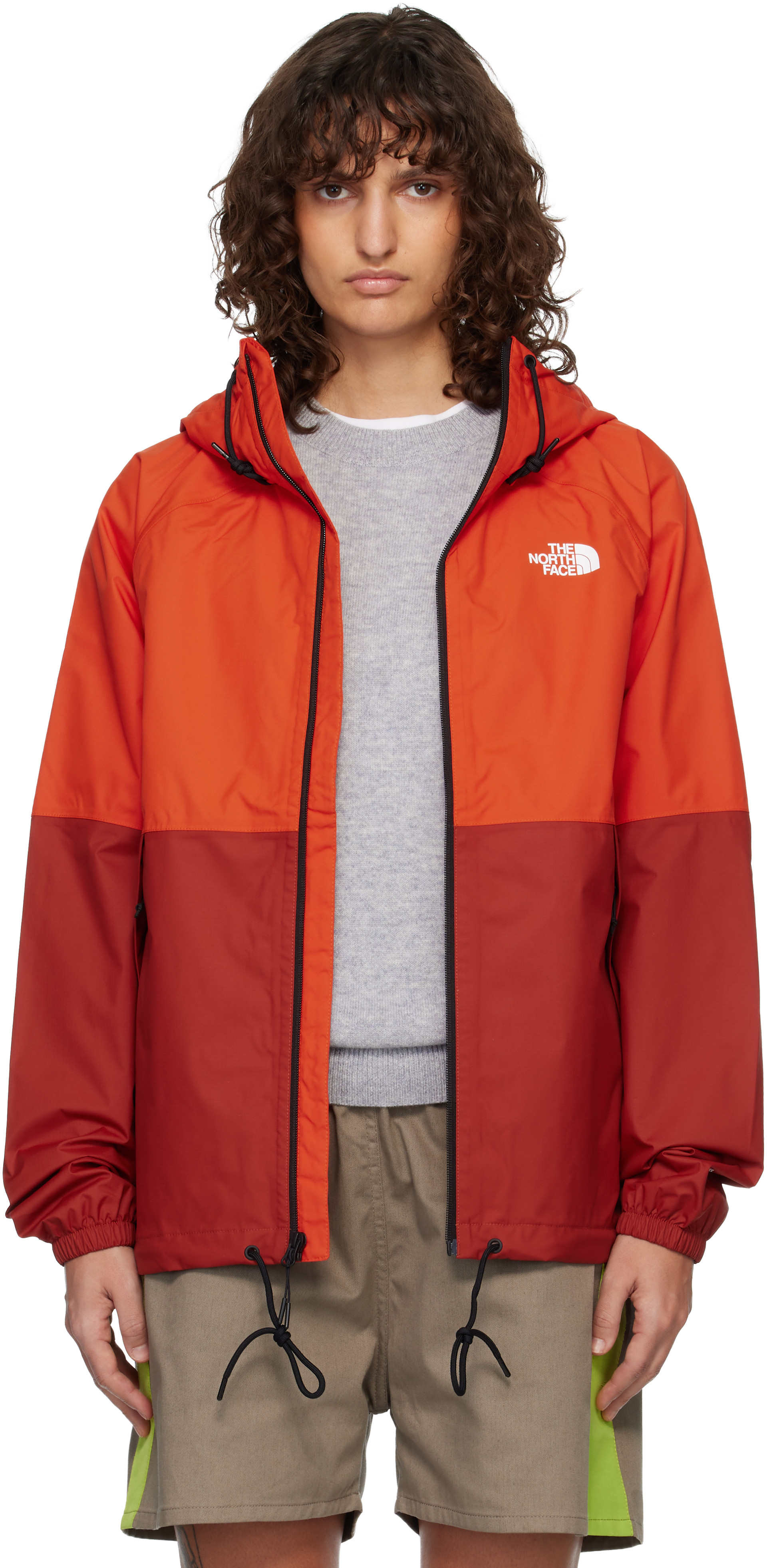 The North Face - Imperméable Antora orange à capuche