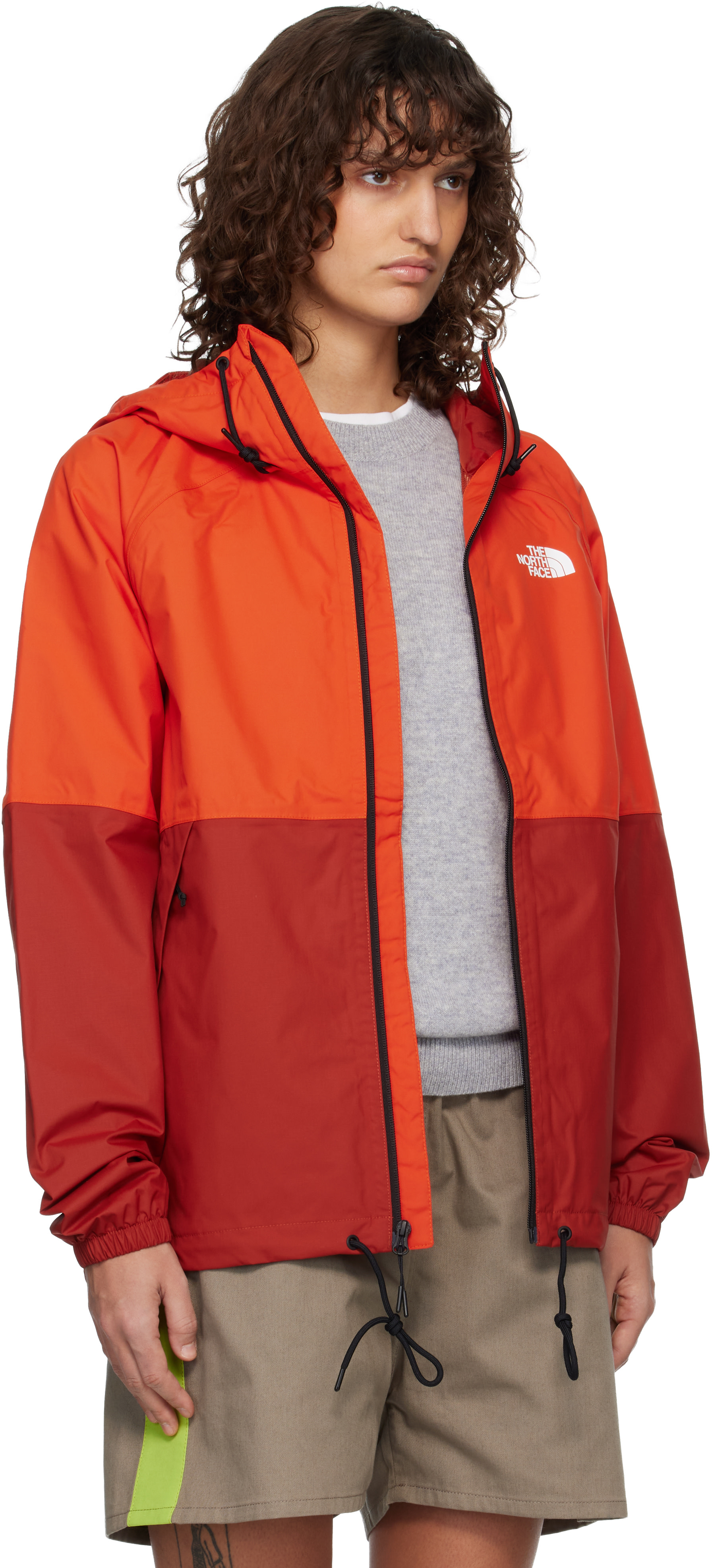 The North Face - Imperméable Antora orange à capuche