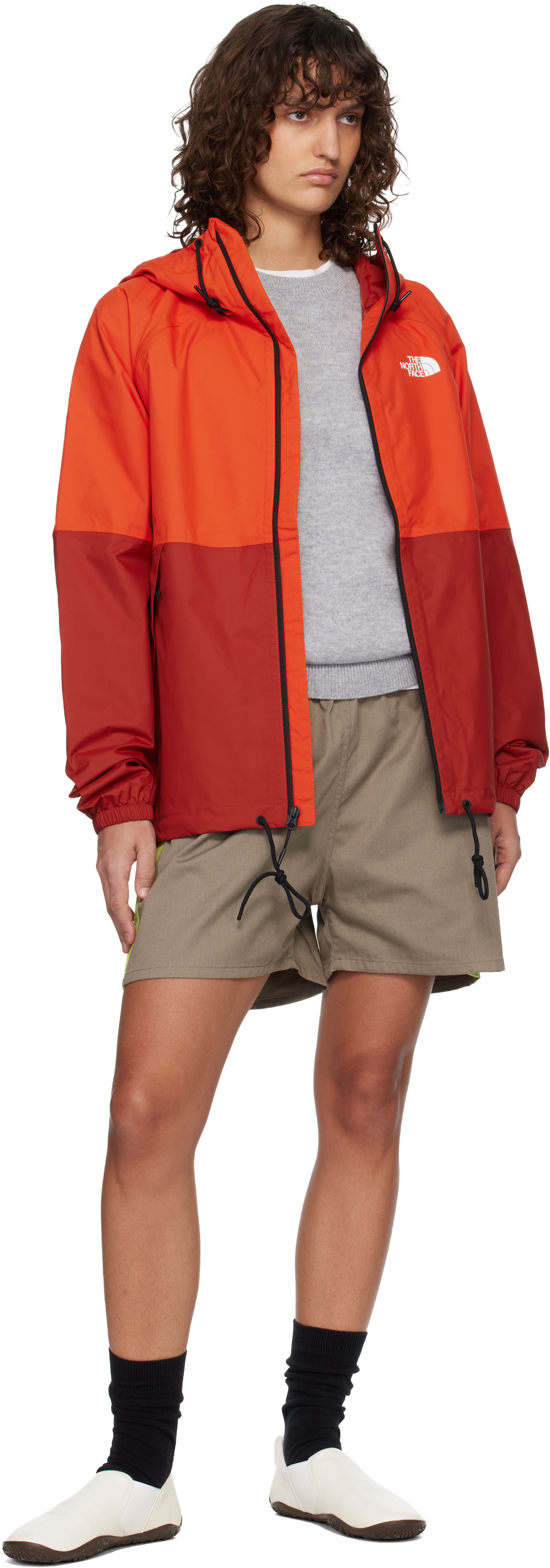 The North Face - Imperméable Antora orange à capuche
