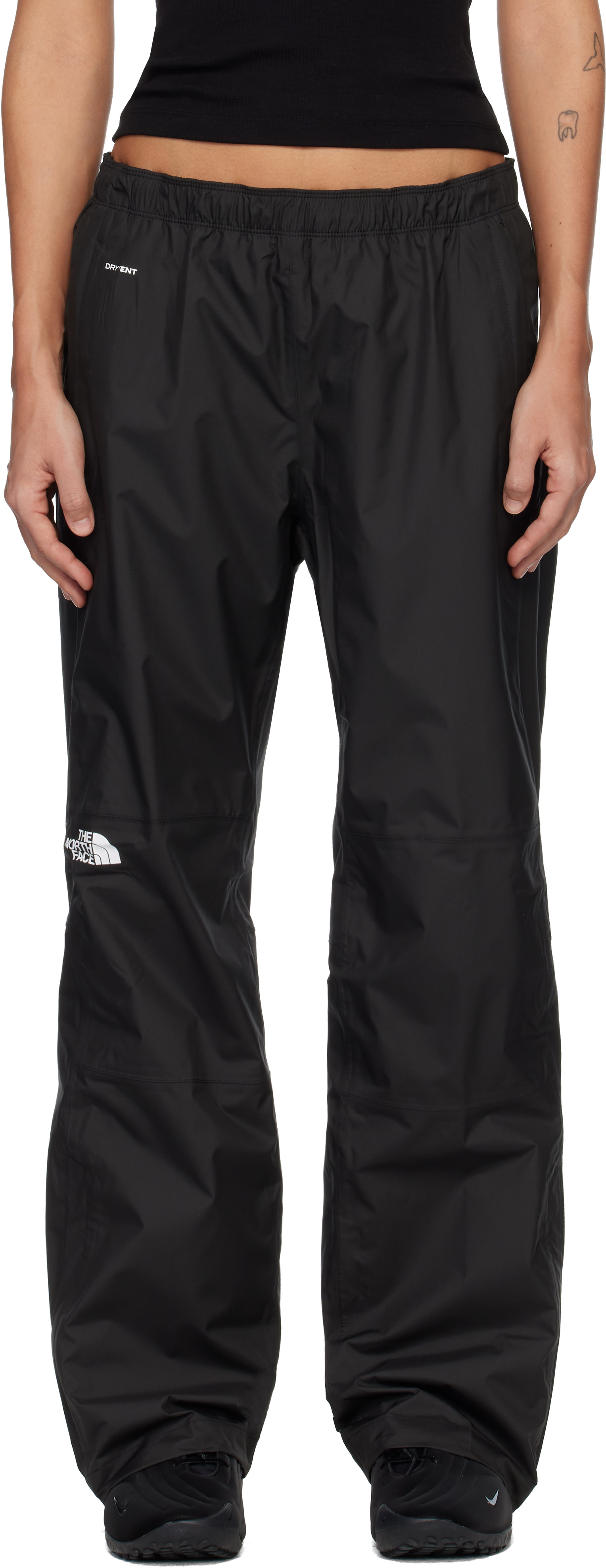 The North Face: Black Antora Rain Pants | SSENSE Canada