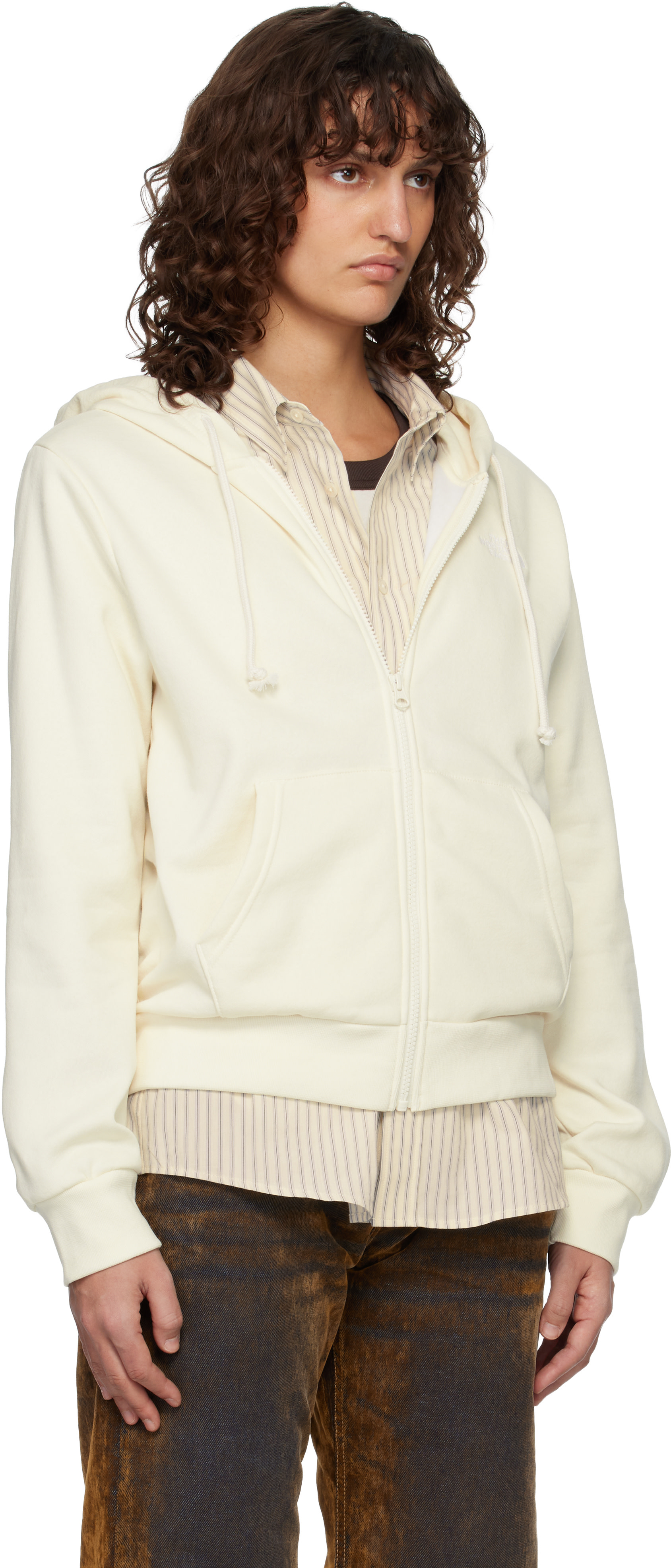 The North Face - Pull à capuche Evolution Simple Dome blanc à glissière