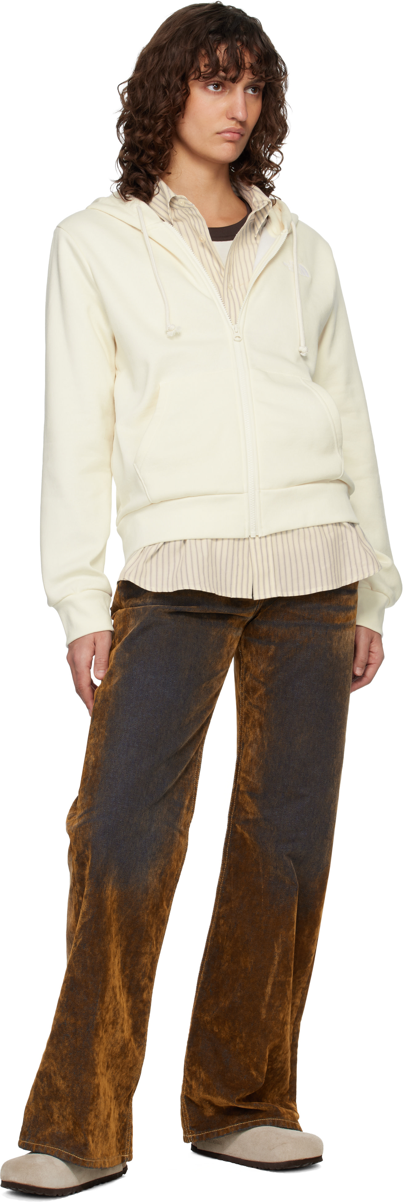 The North Face - Pull à capuche Evolution Simple Dome blanc à glissière