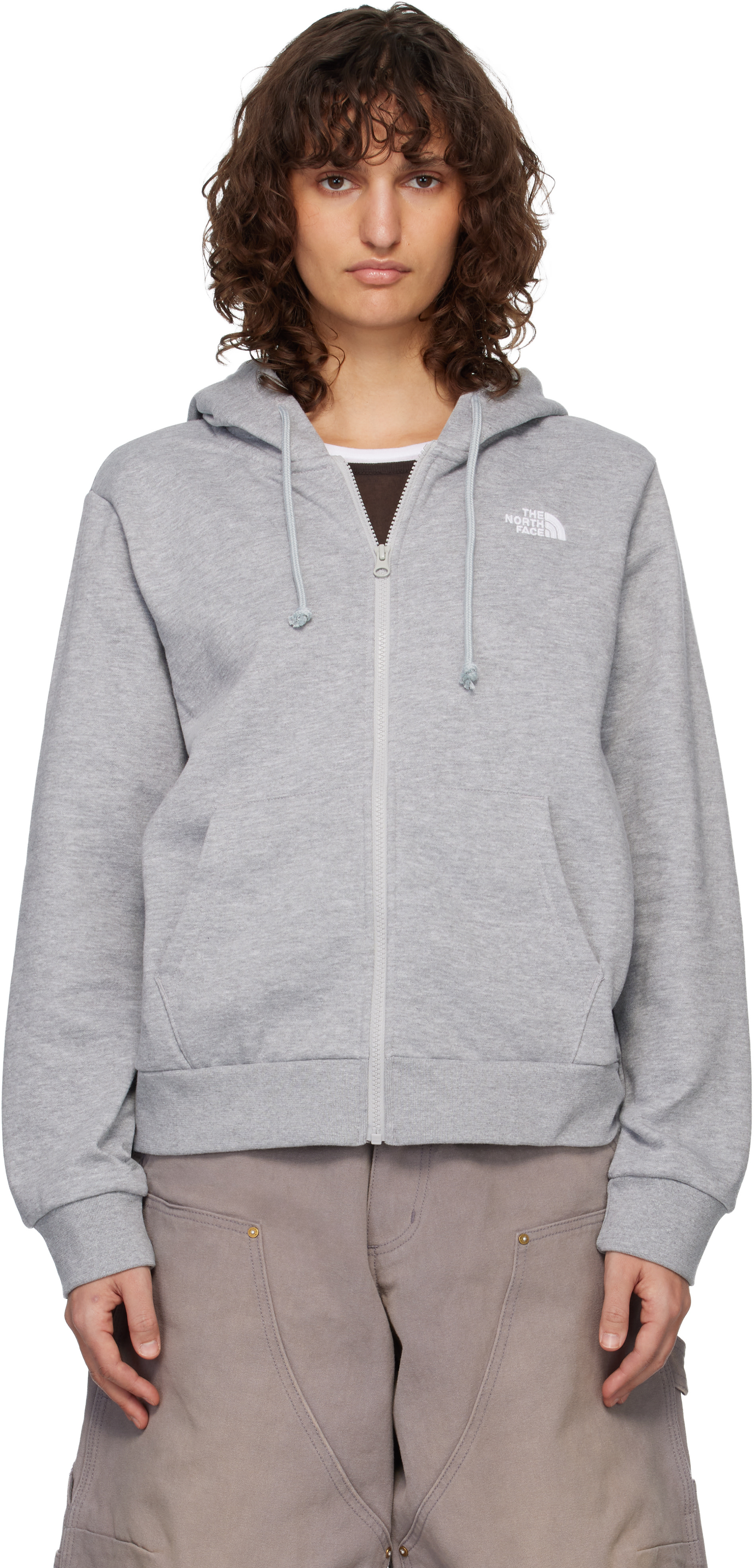 The North Face - Pull à capuche Evolution Simple Dome gris à glissière