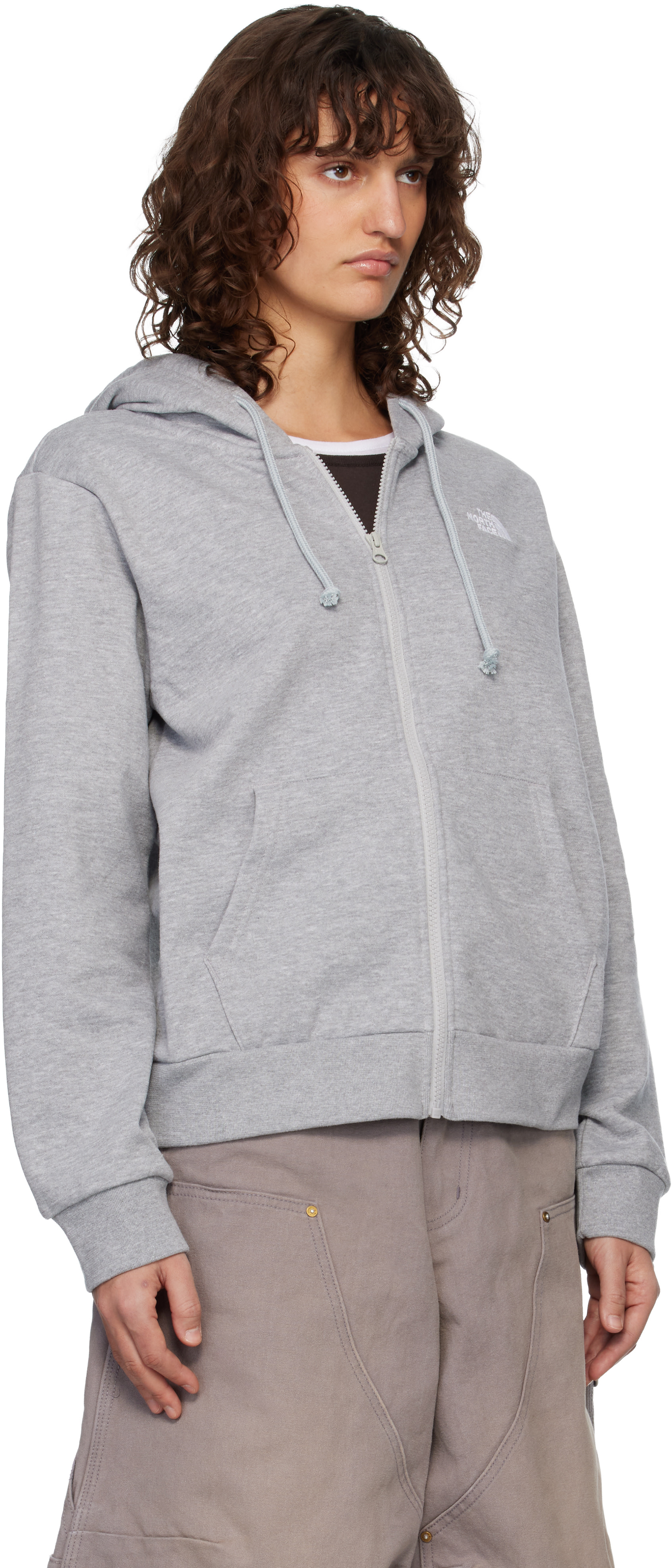 The North Face - Pull à capuche Evolution Simple Dome gris à glissière