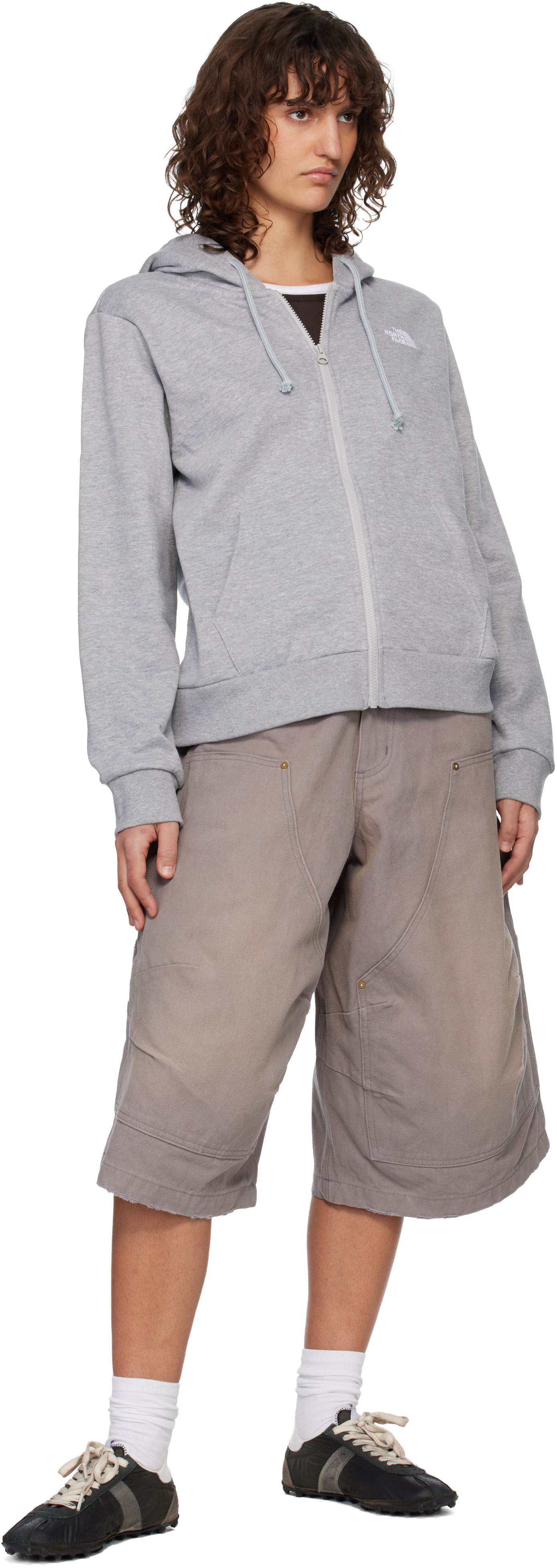 The North Face - Pull à capuche Evolution Simple Dome gris à glissière