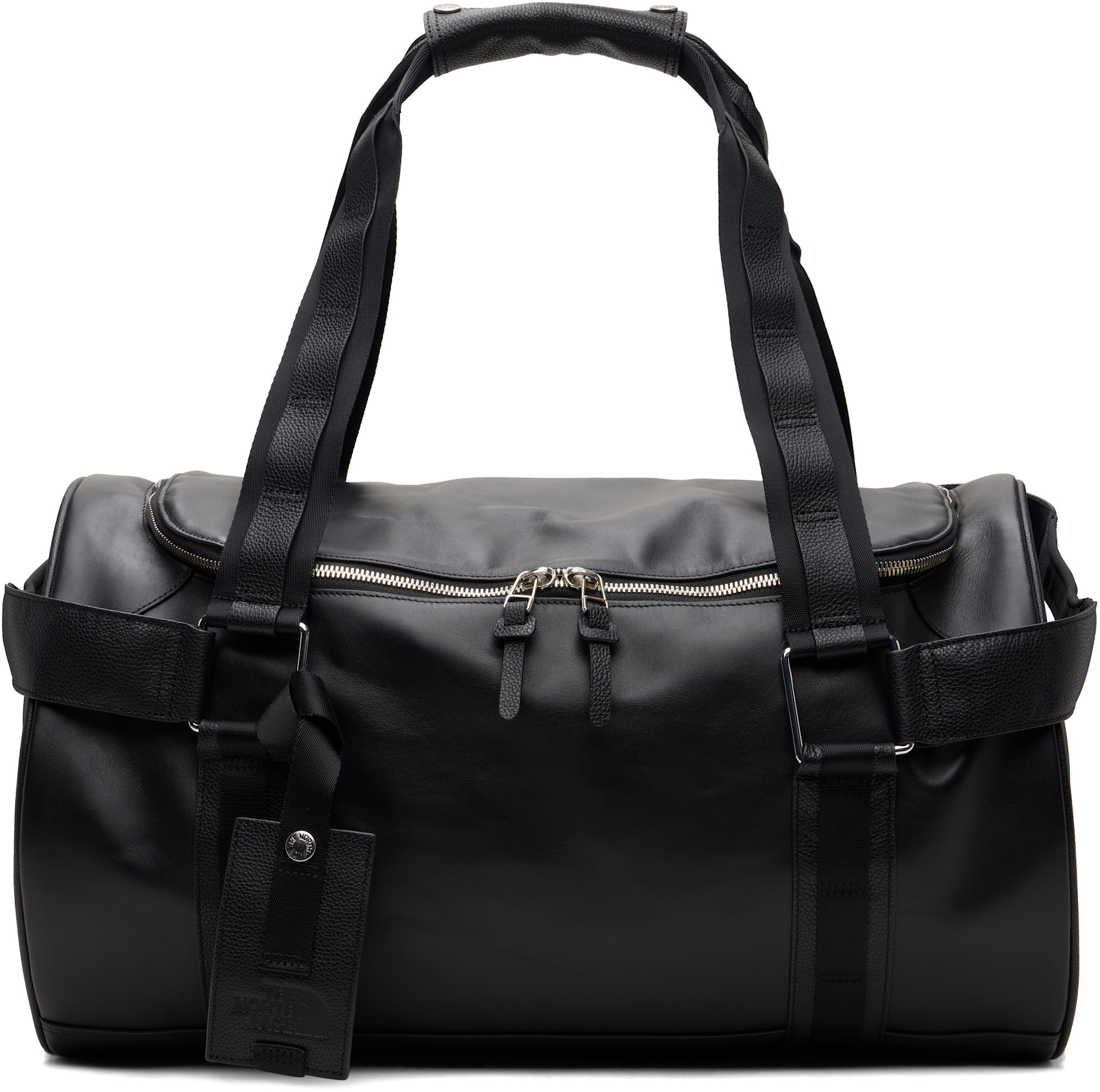 The North Face - Black Base Camp Leather Duffle Bag