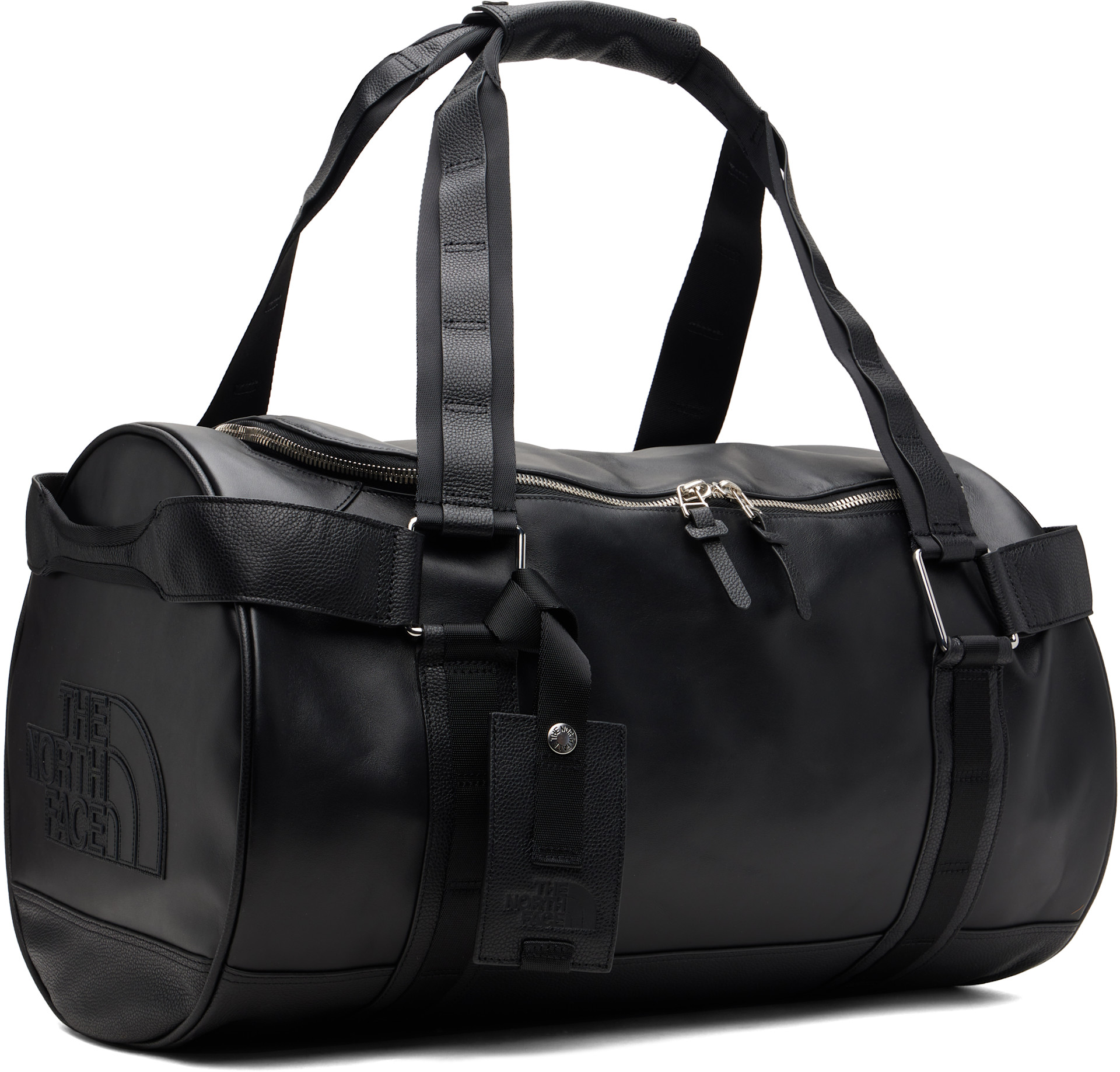 The North Face - Black Base Camp Leather Duffle Bag