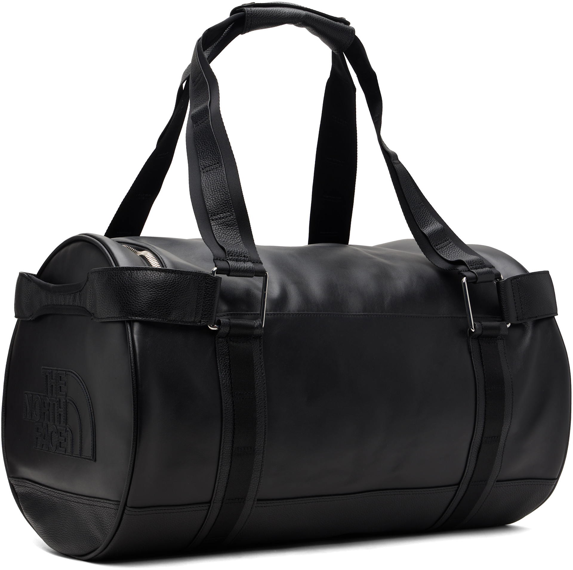 The North Face - Black Base Camp Leather Duffle Bag