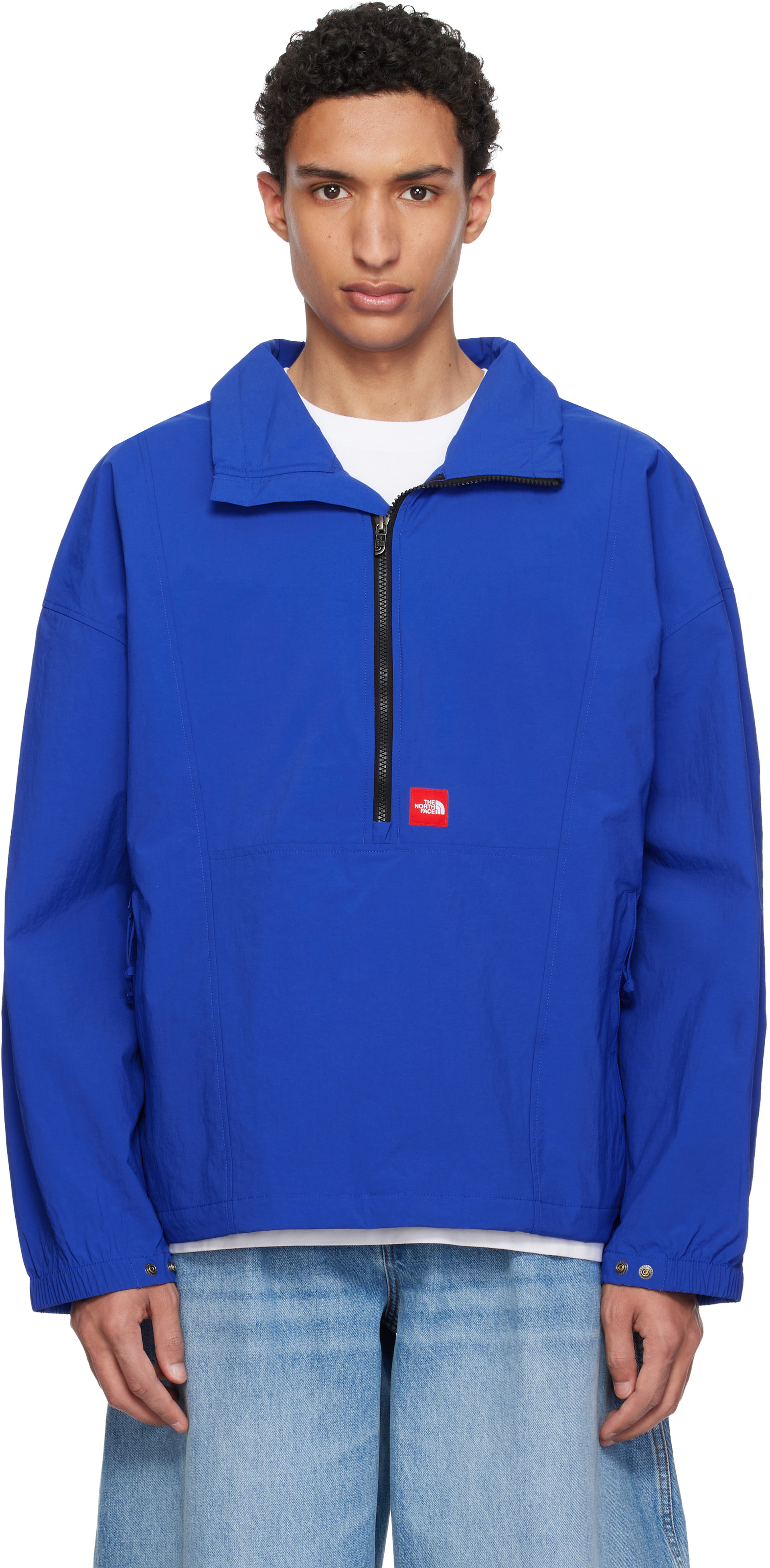 The North Face - Navy TNF Red Box Taslan Jacket