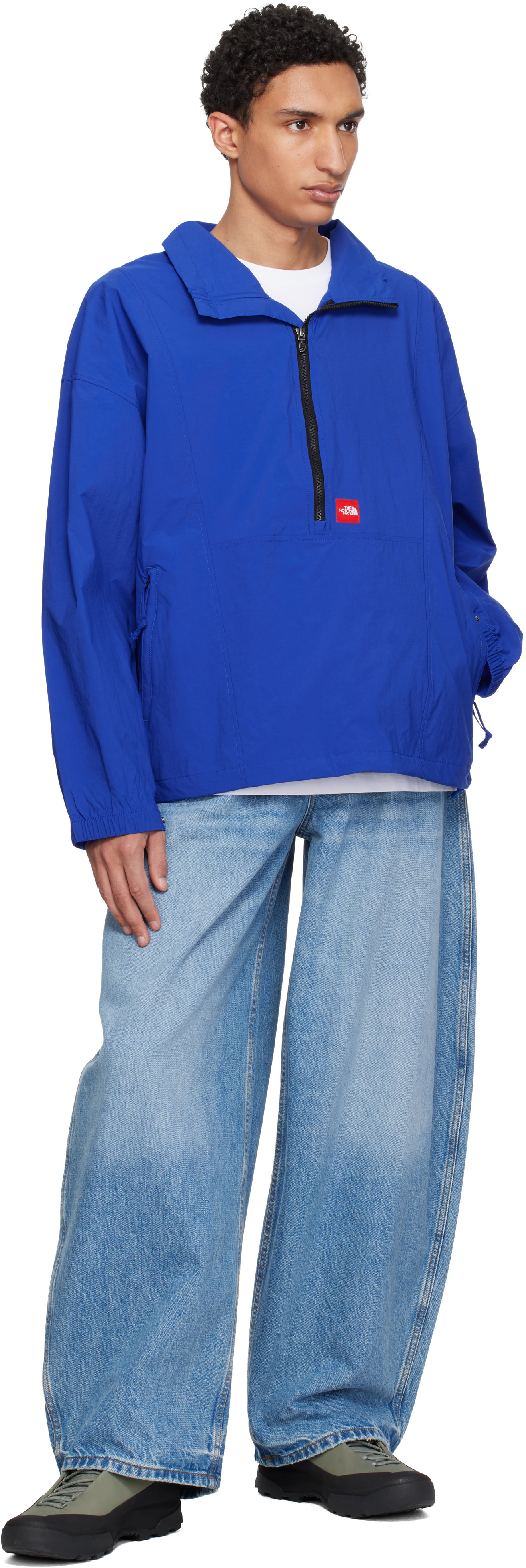 The North Face - Navy TNF Red Box Taslan Jacket