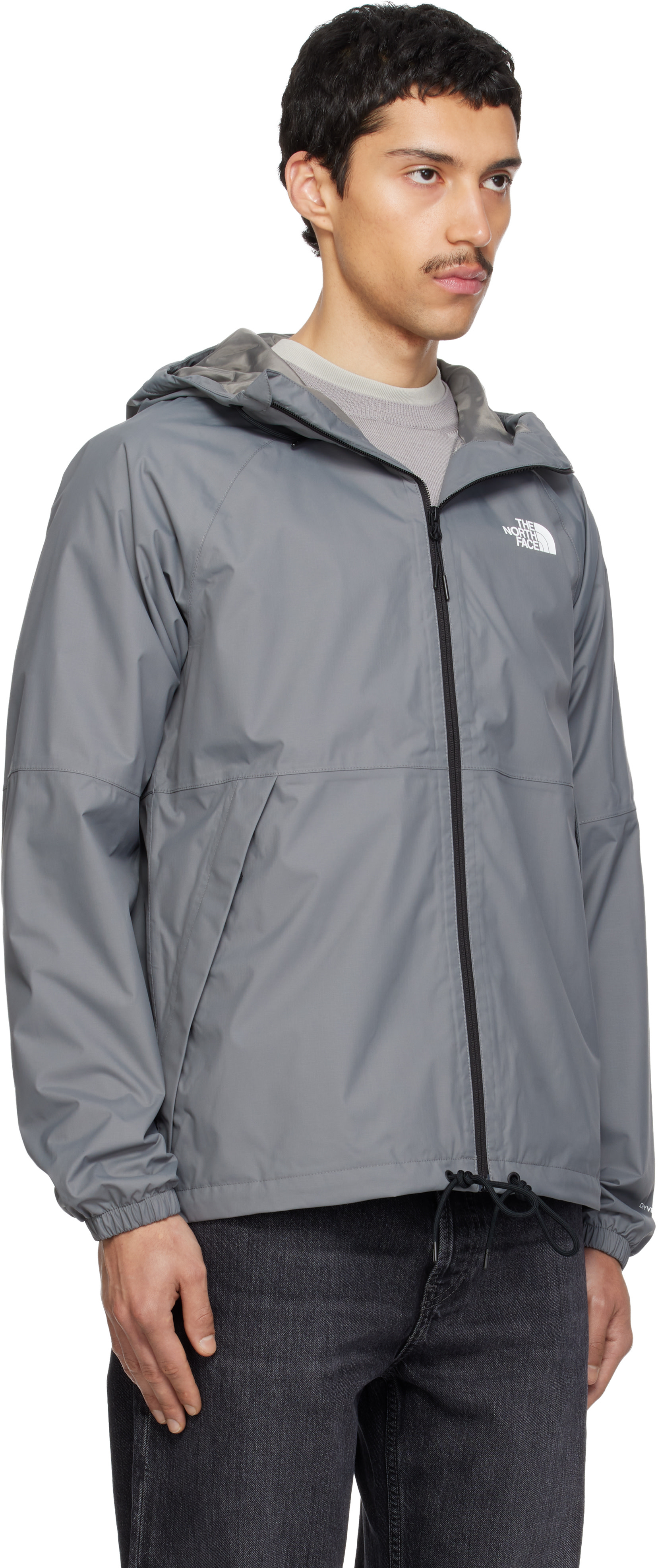 The North Face - Imperméable Antora gris à capuche