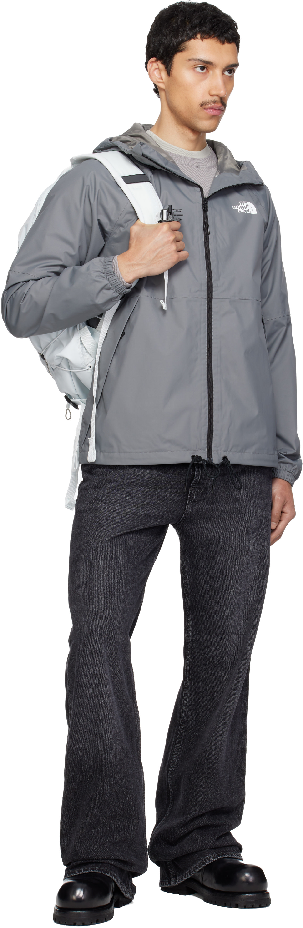 The North Face - Imperméable Antora gris à capuche