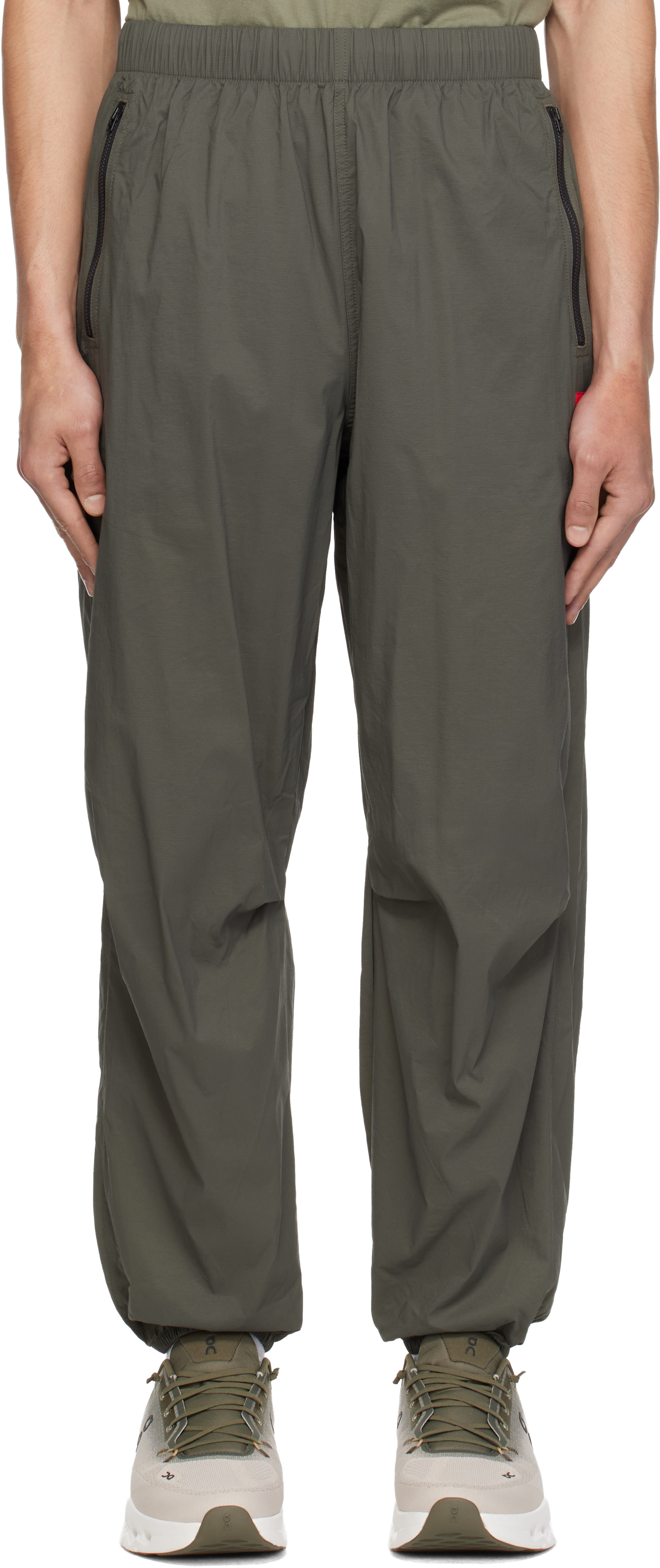 The North Face - Khaki TNF Red Box Packable Wind Pants