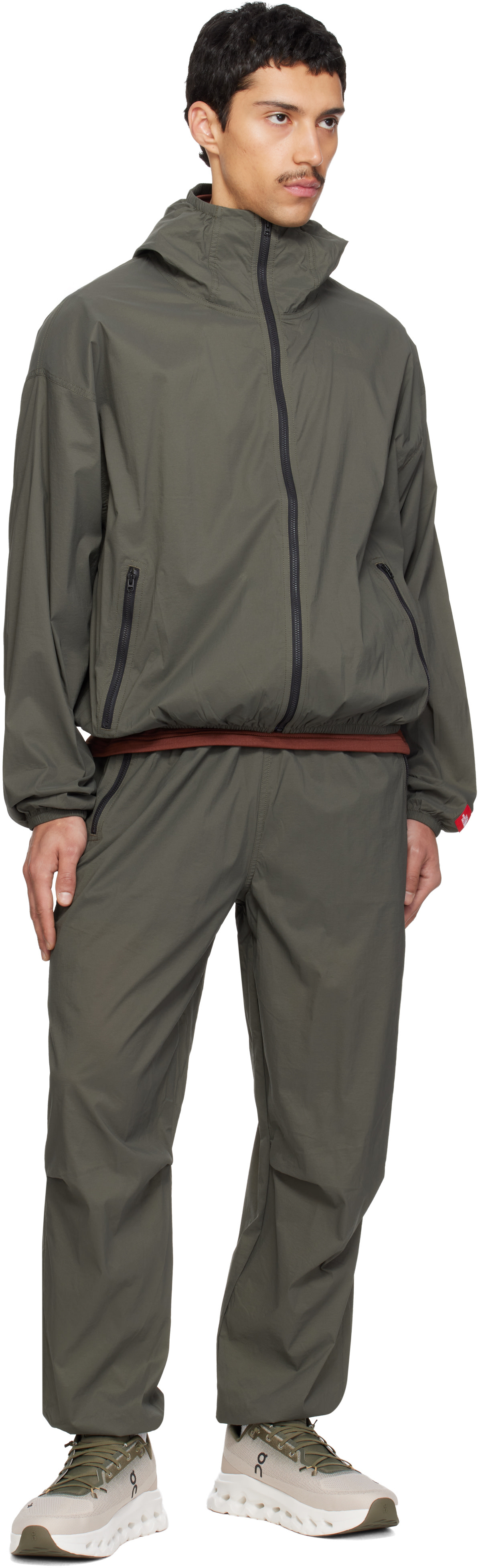 The North Face - Khaki TNF Red Box Packable Wind Pants
