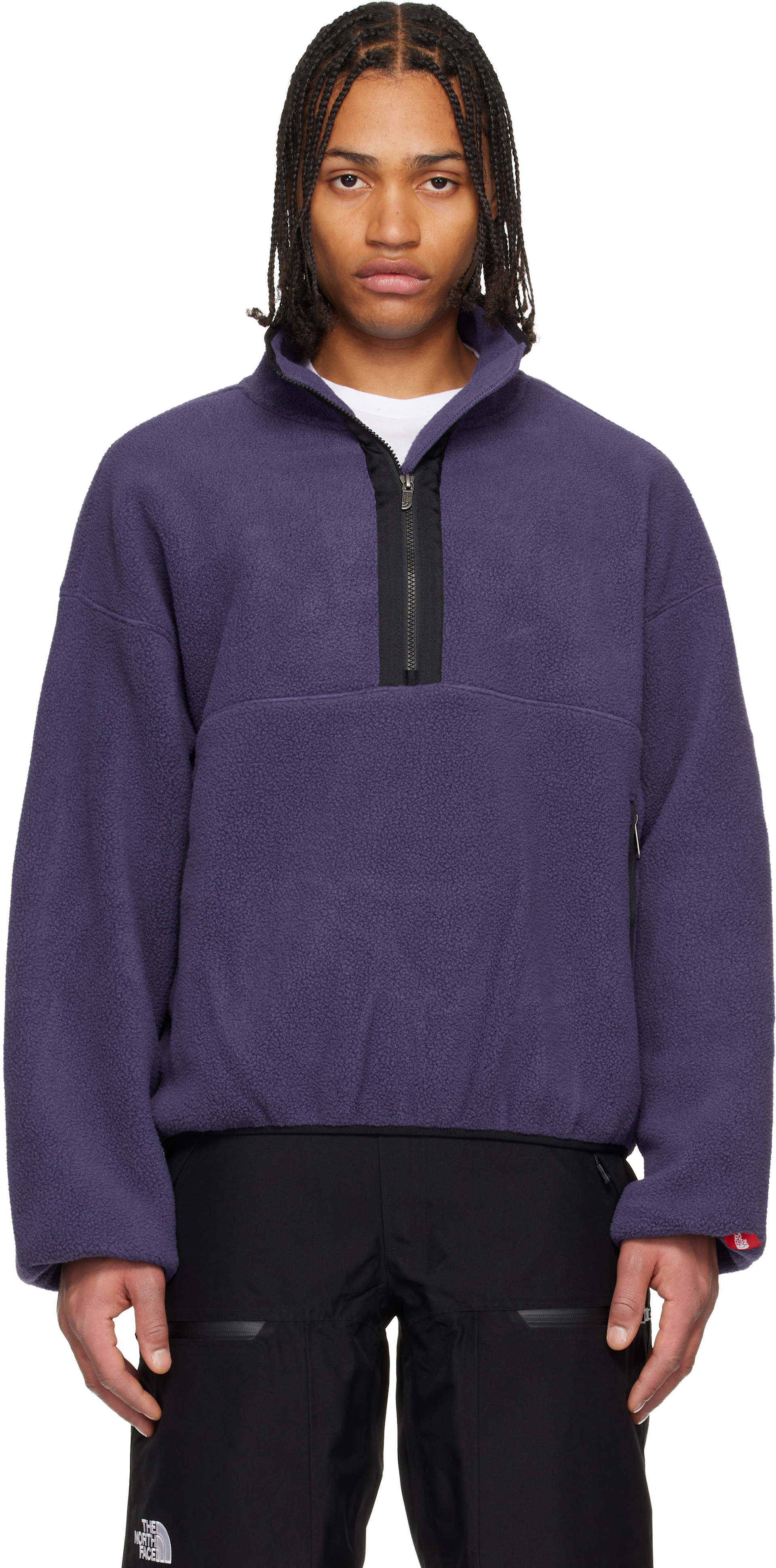 The North Face: パープル TNF Red Box 1/2 ジップ フリースジャケット
