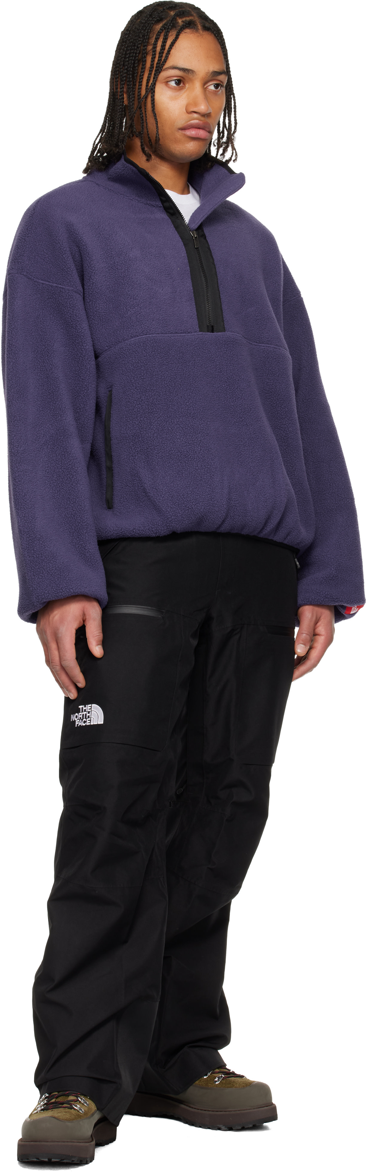 The North Face: Purple TNF Red Box 1/2 Zip Fleece Jacket | SSENSE
