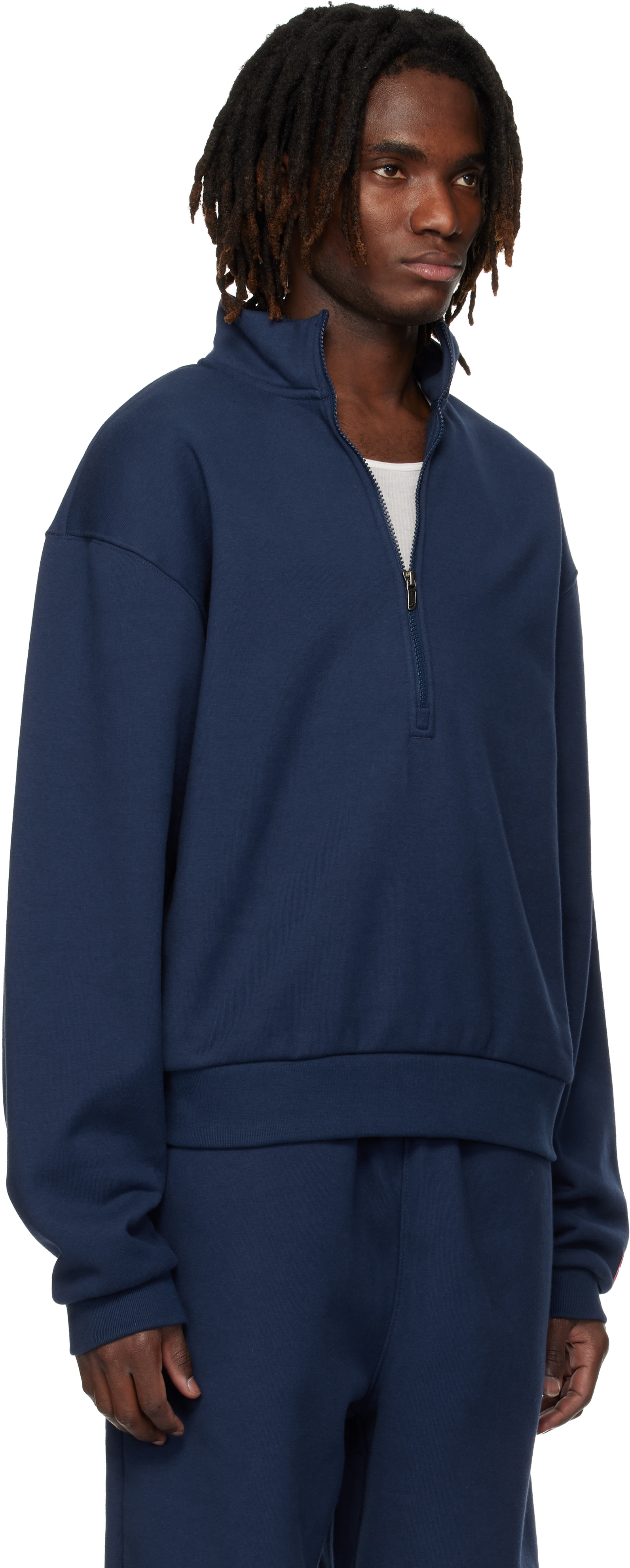 The North Face - Navy TNF Red Box Half Zip Sweatshirt