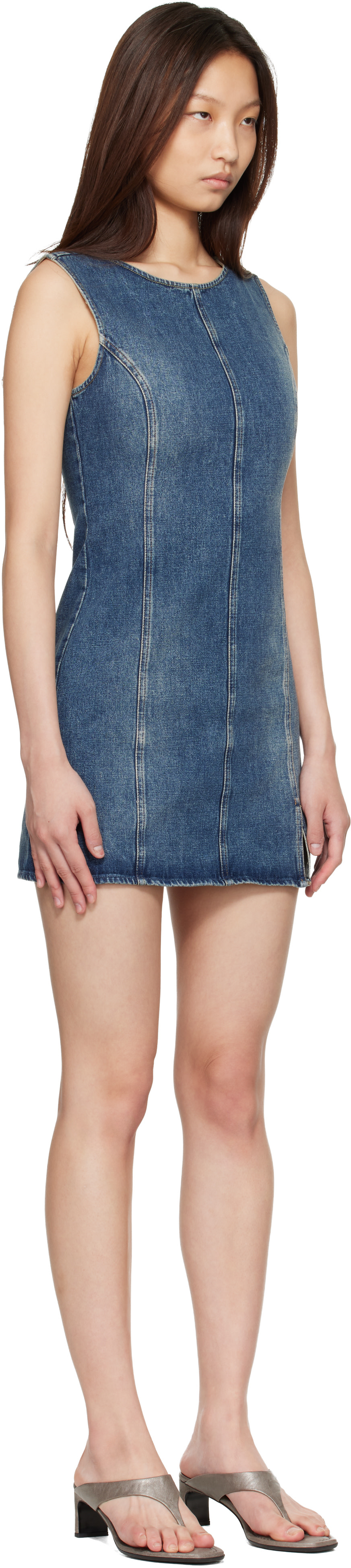 OUR LEGACY - Robe courte bleue en denim