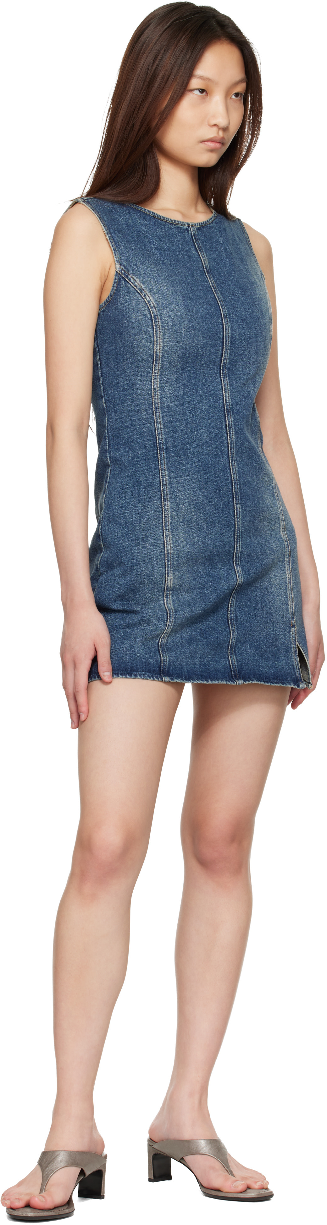 OUR LEGACY - Robe courte bleue en denim