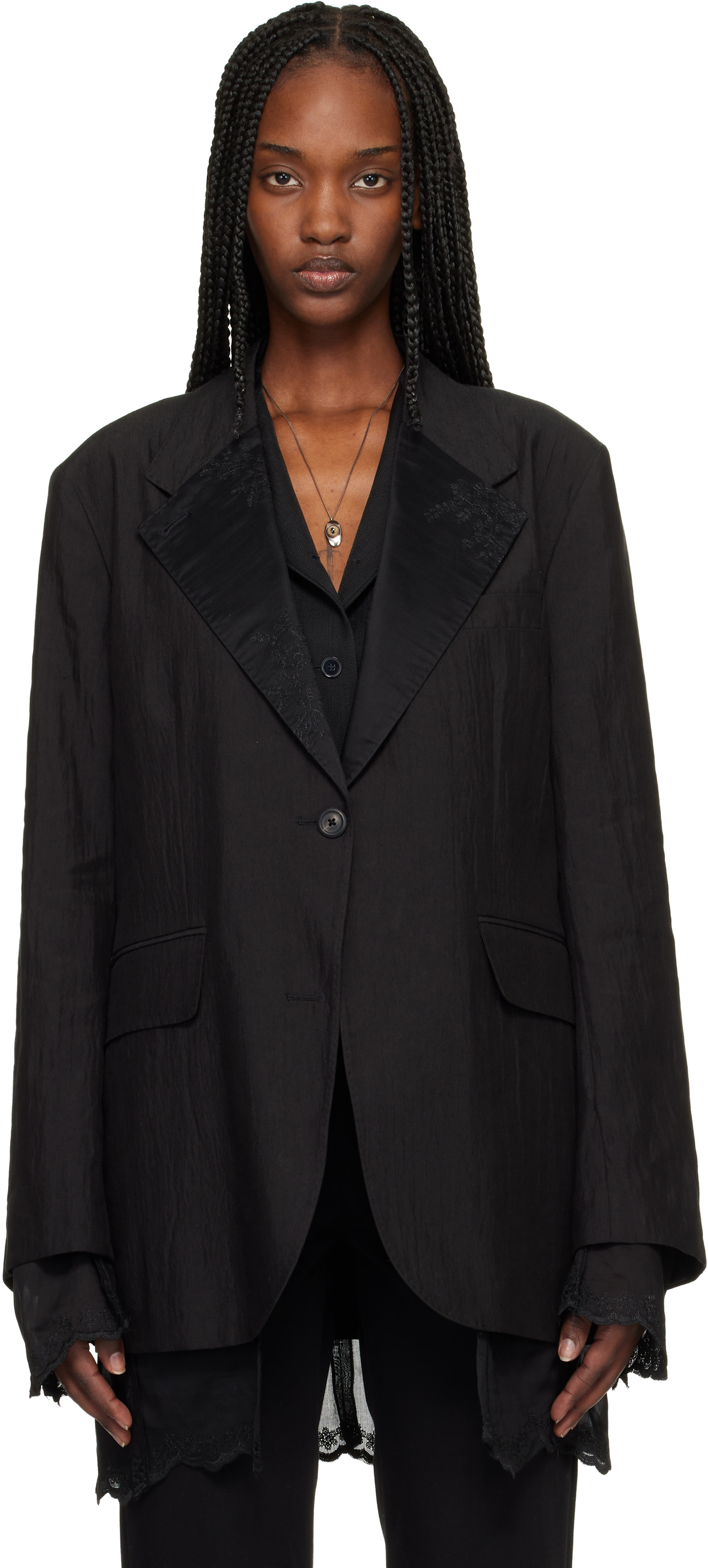 OUR LEGACY - 블랙 리버서블 드립 블레이저
