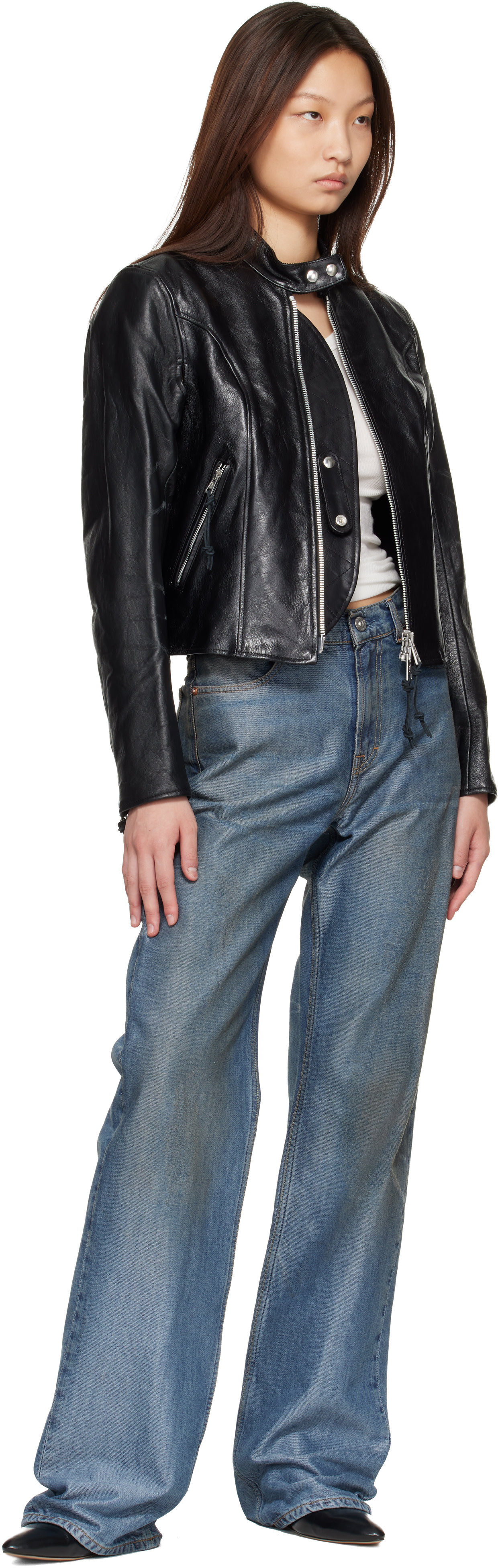 OUR LEGACY: Black Yokai Leather Jacket | SSENSE