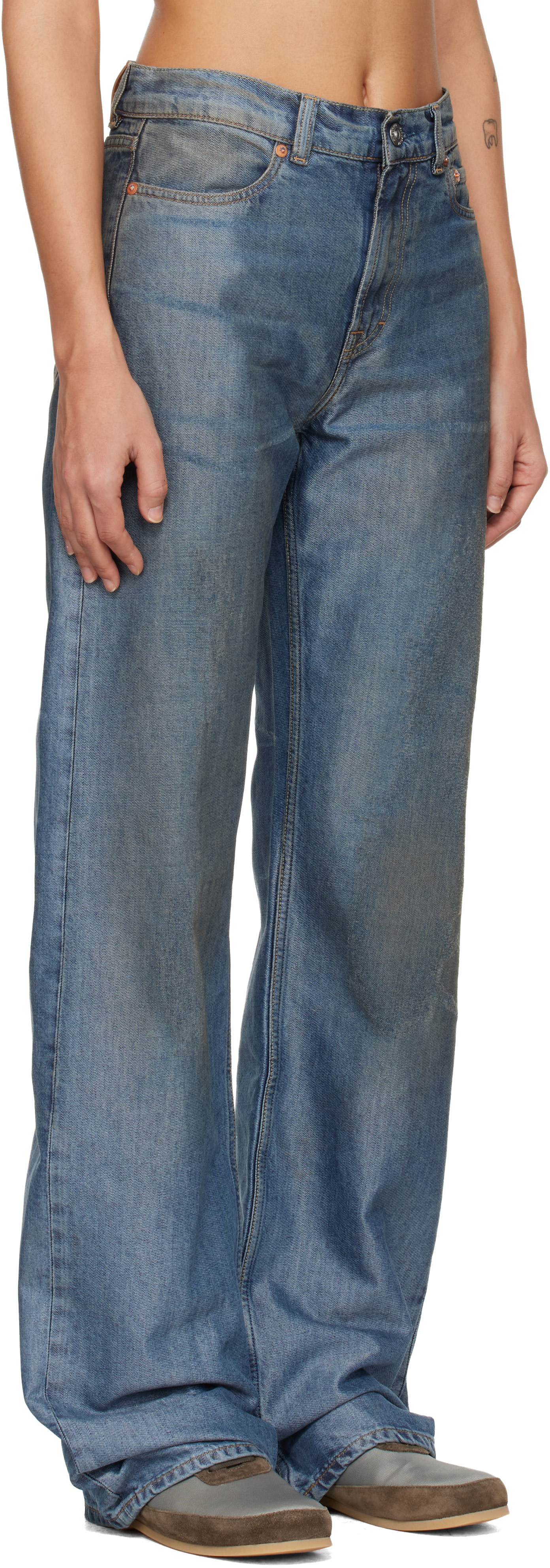 OUR LEGACY - Jean Wata Cut bleu