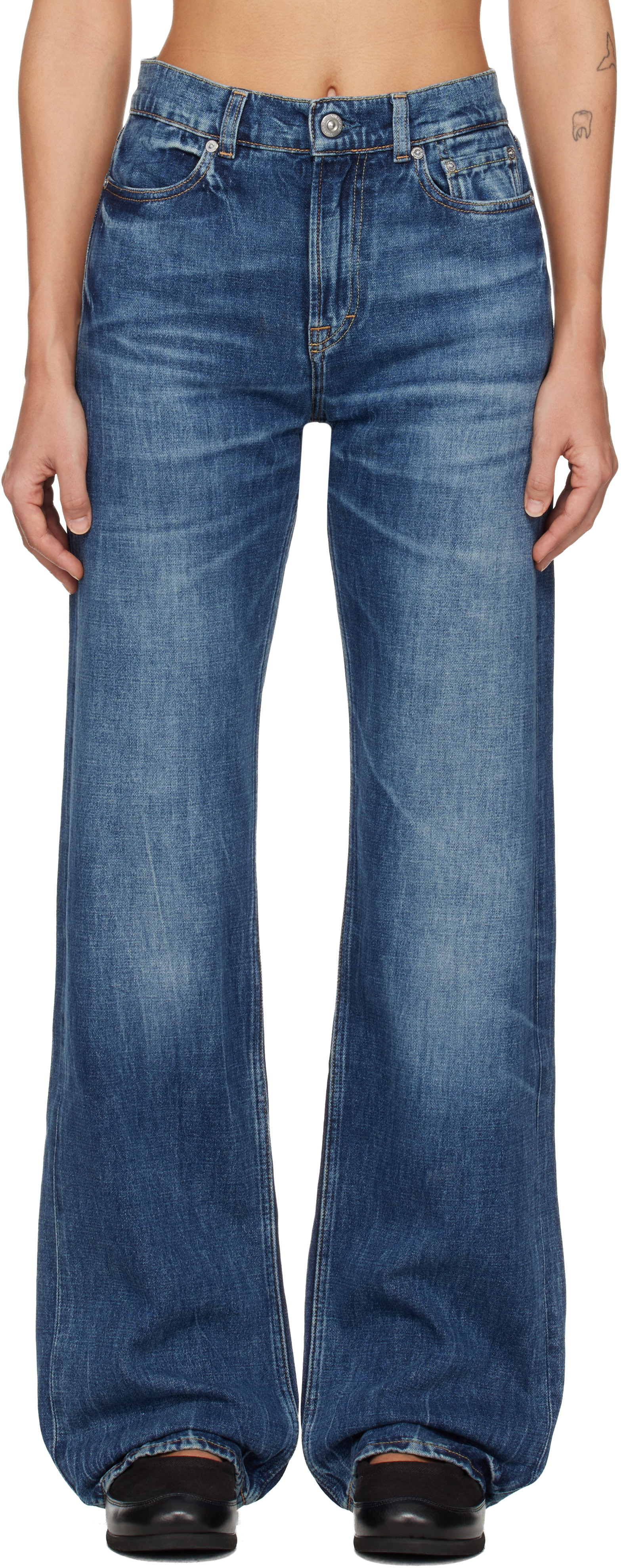 OUR LEGACY: Indigo Wata Cut Jeans | SSENSE