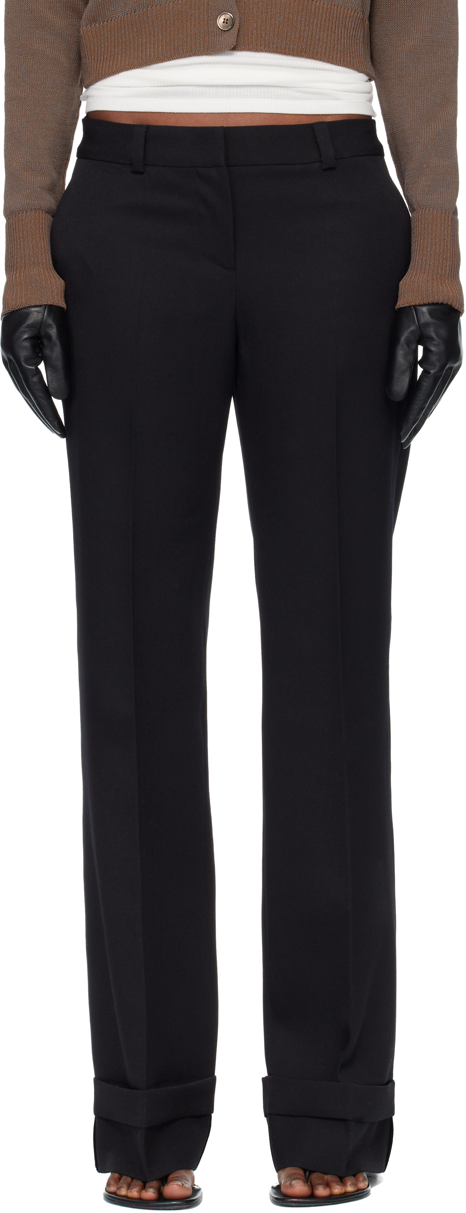 OUR LEGACY - Pantalon noir à taille basse