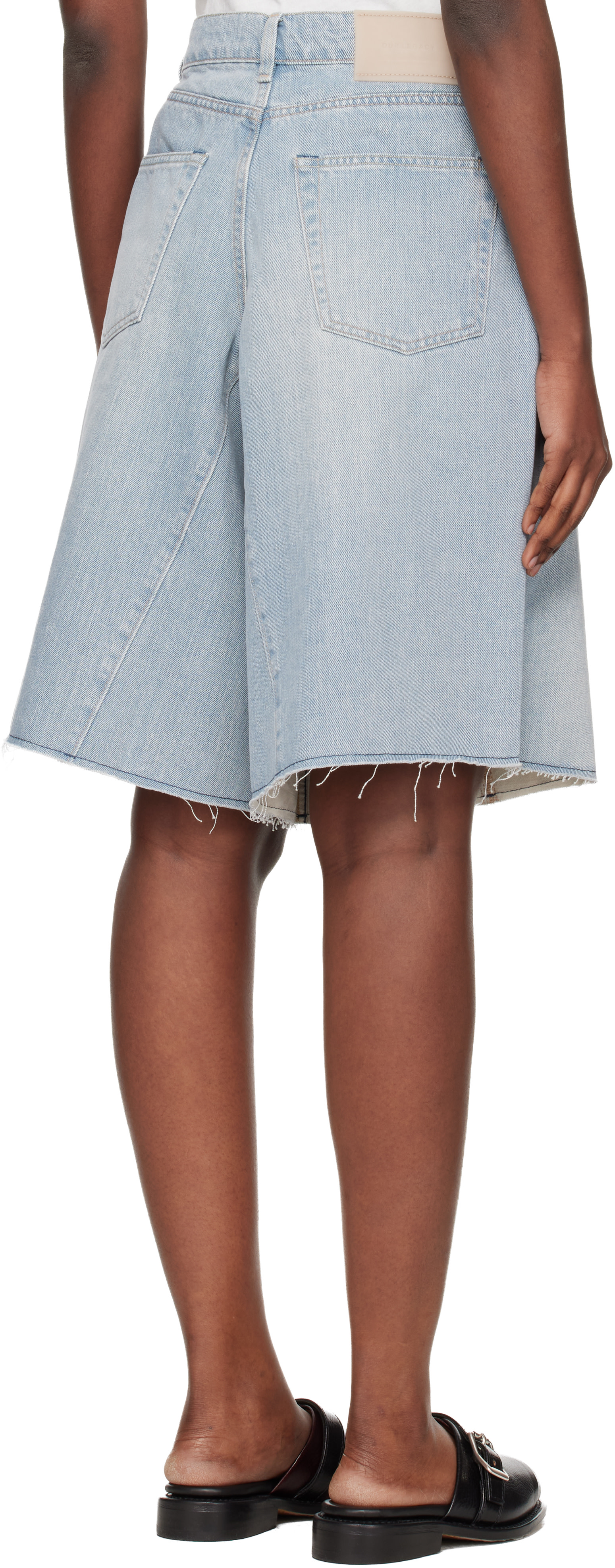 OUR LEGACY - Short midi bleu en denim