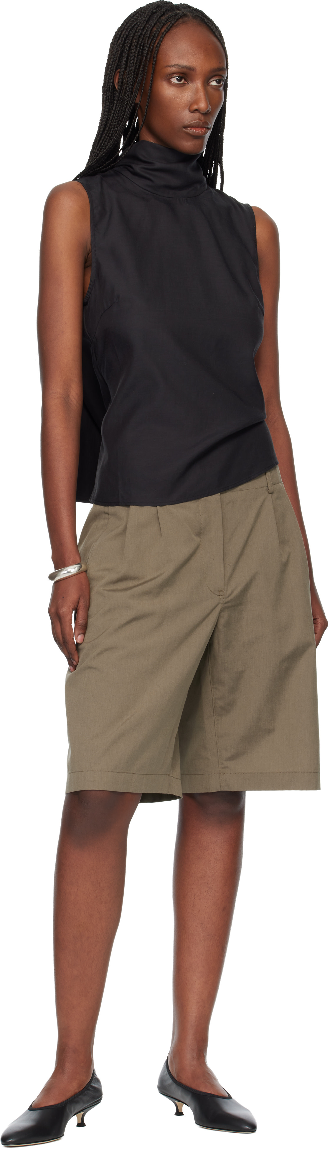 OUR LEGACY: Khaki Ponte Shorts | SSENSE