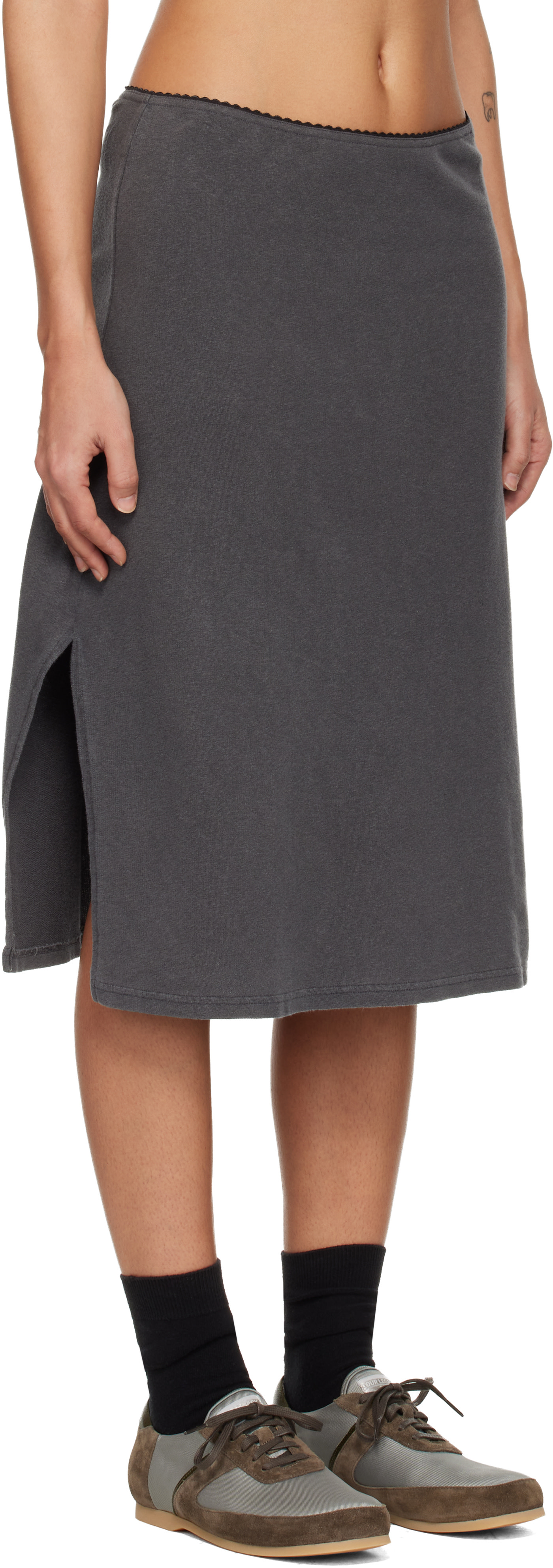 OUR LEGACY - Jupe midi Picnic grise
