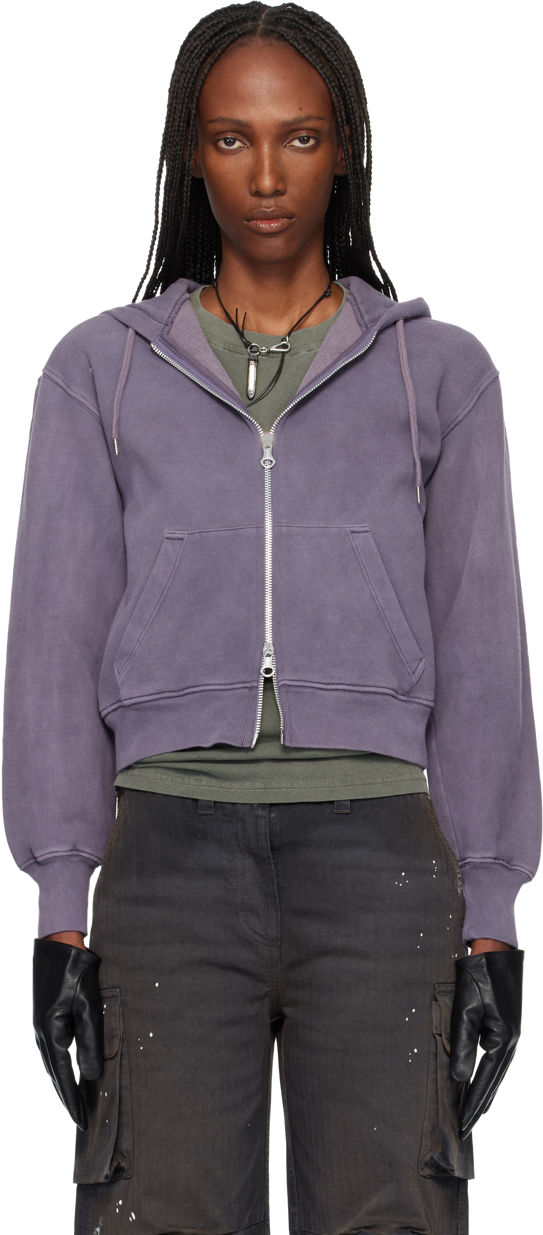 OUR LEGACY - Pull à capuche Mischief mauve