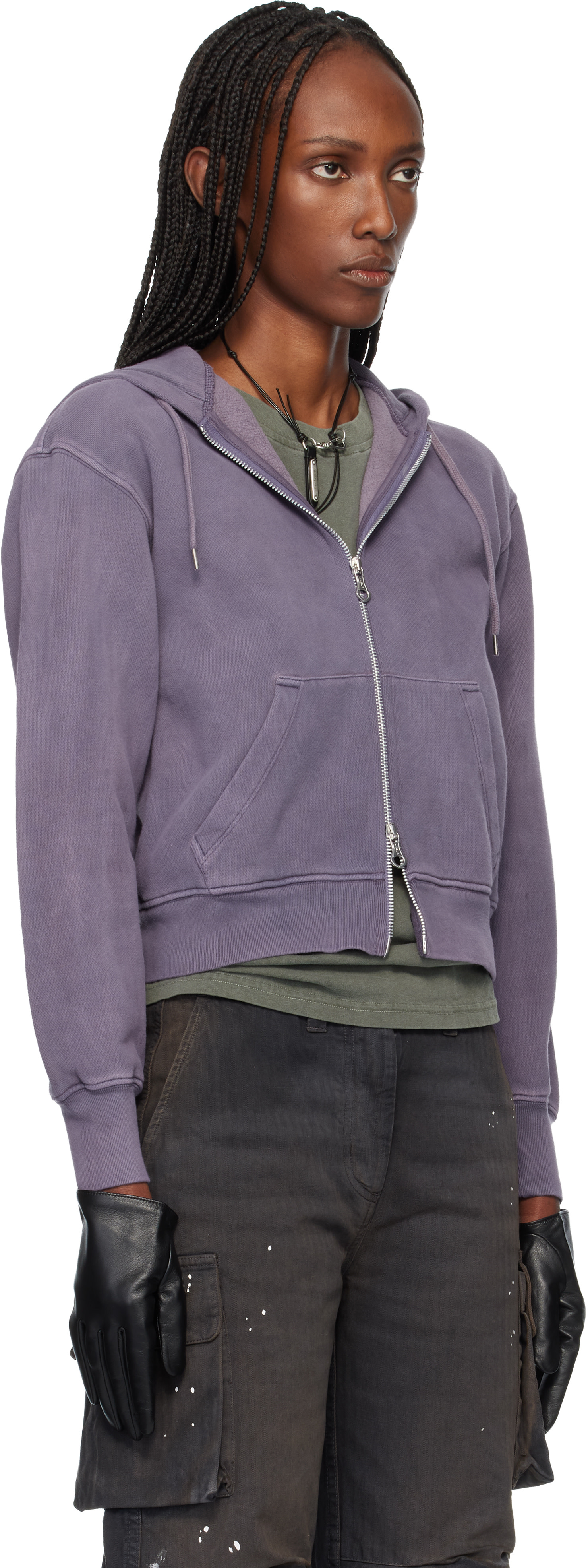 OUR LEGACY - Pull à capuche Mischief mauve