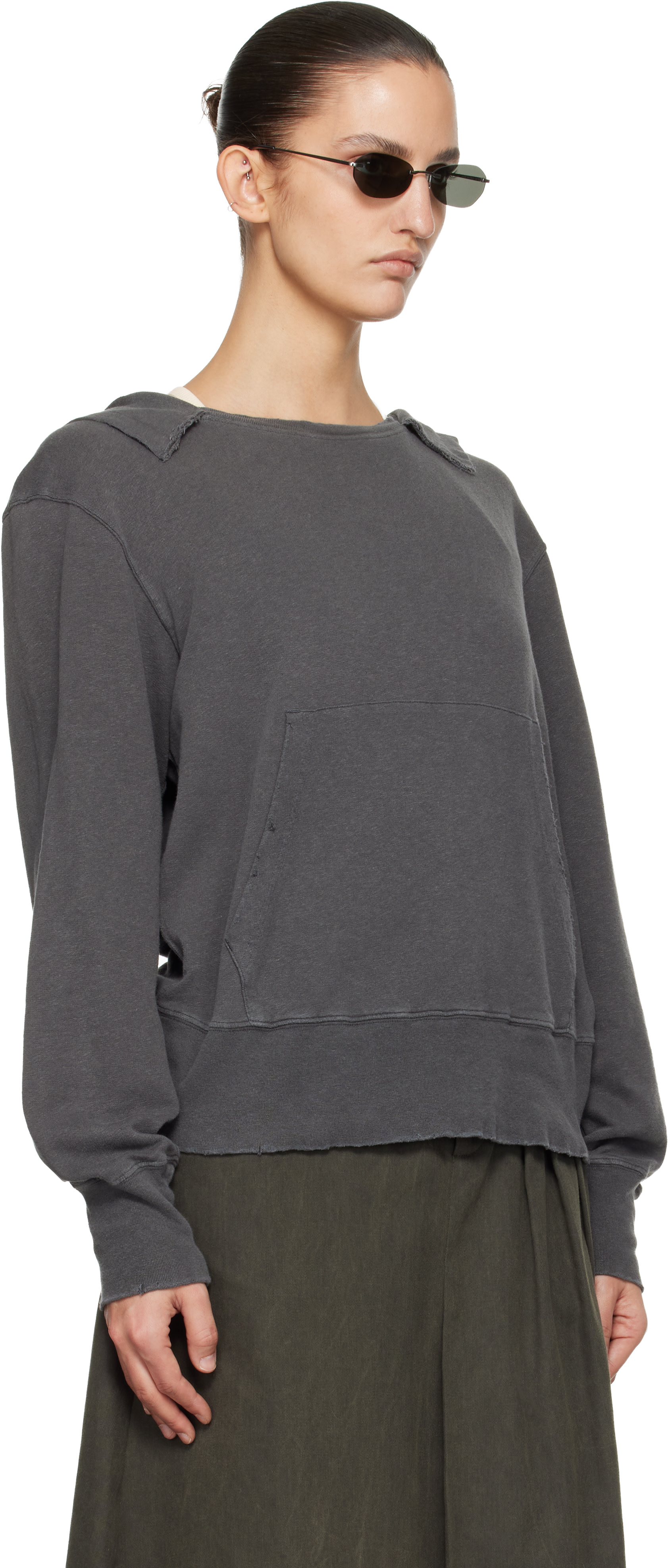 OUR LEGACY - Pull à capuche Relic gris