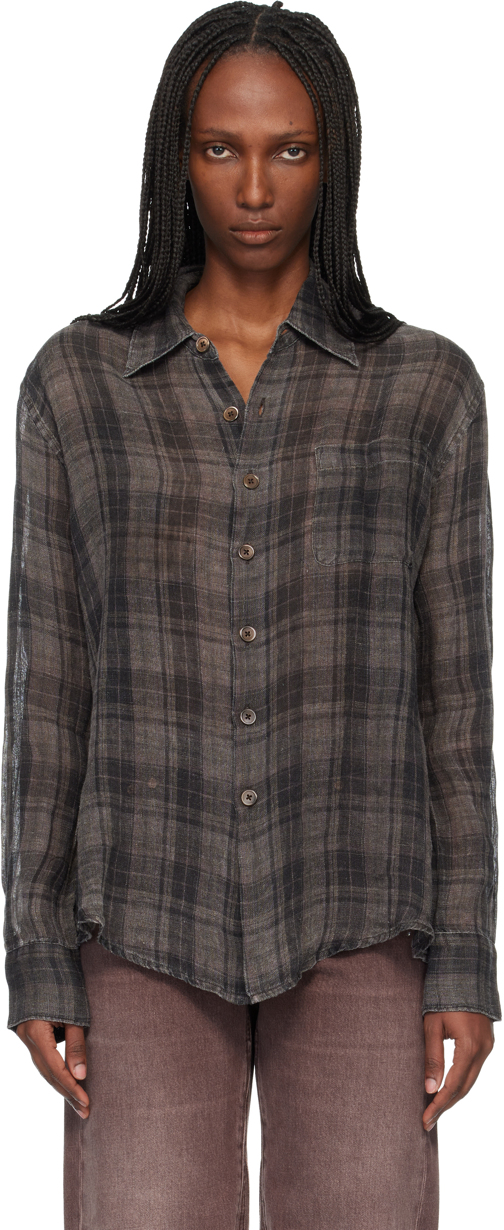 OUR LEGACY - Chemise Above brune