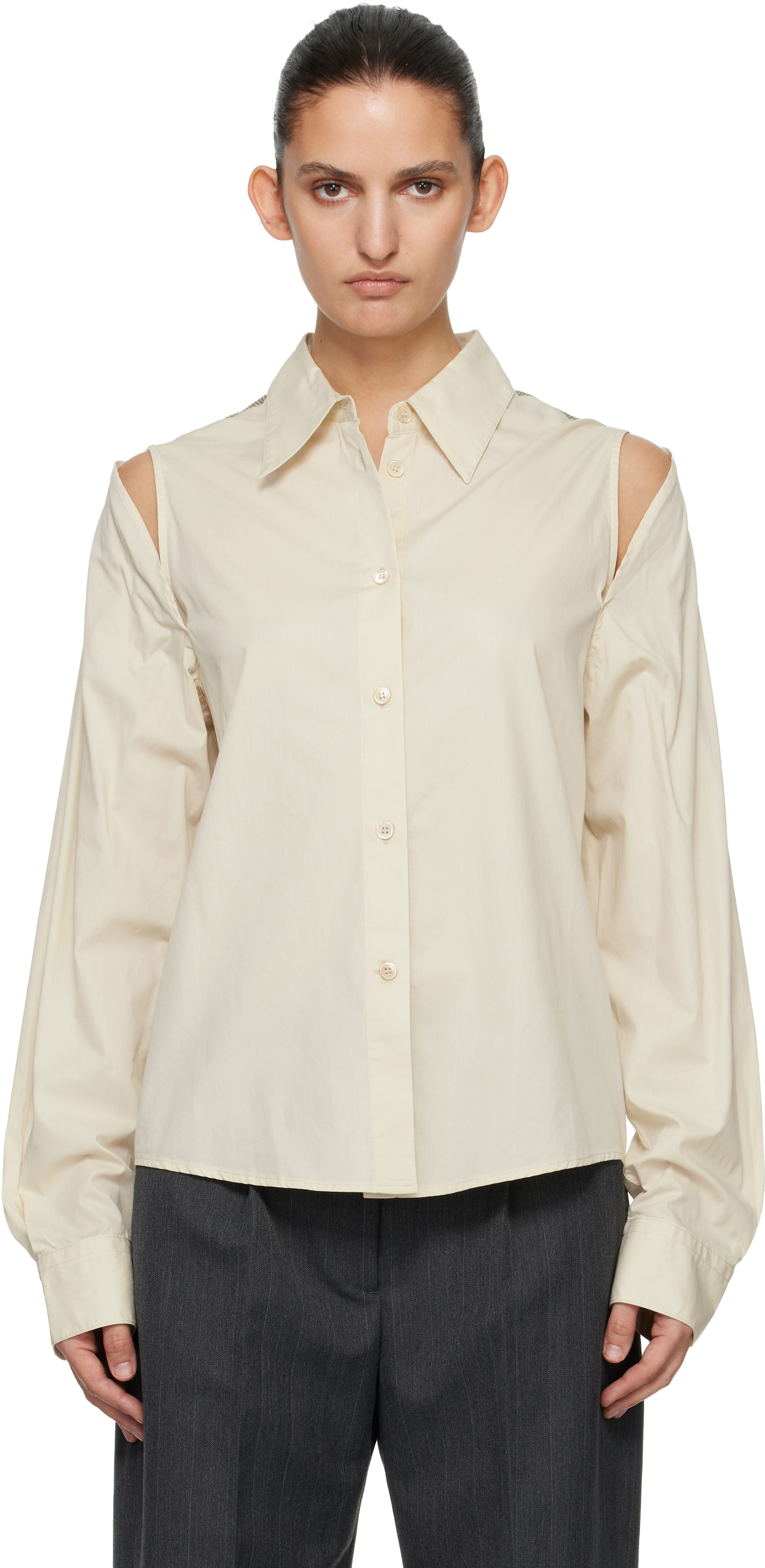 OUR LEGACY - Chemise Slip blanc cassé