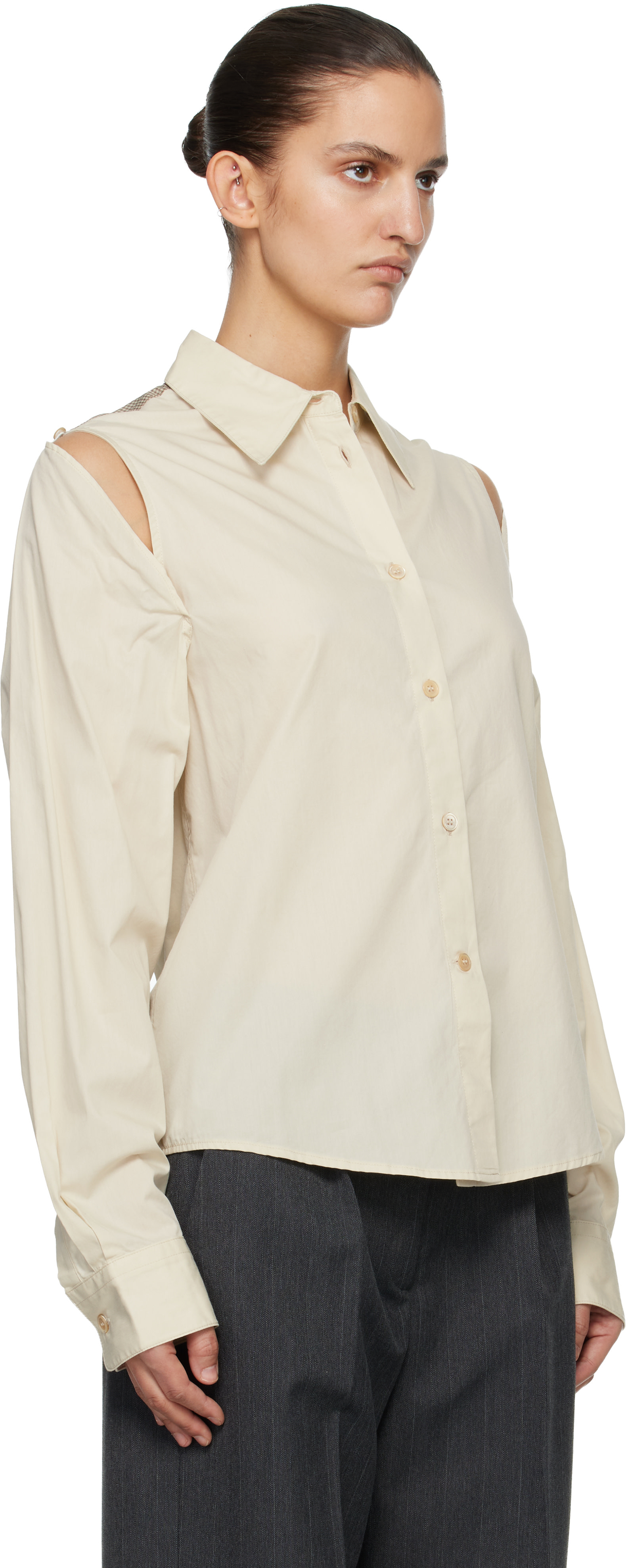 OUR LEGACY - Chemise Slip blanc cassé