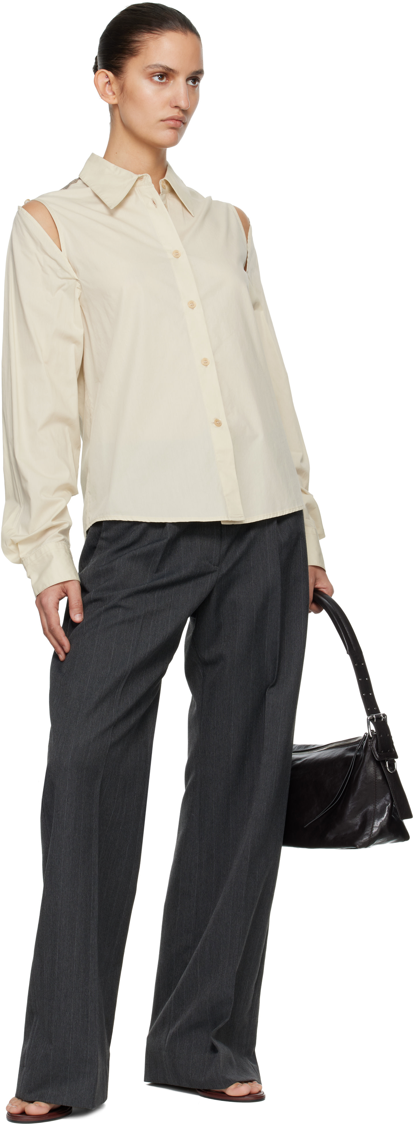 OUR LEGACY - Chemise Slip blanc cassé