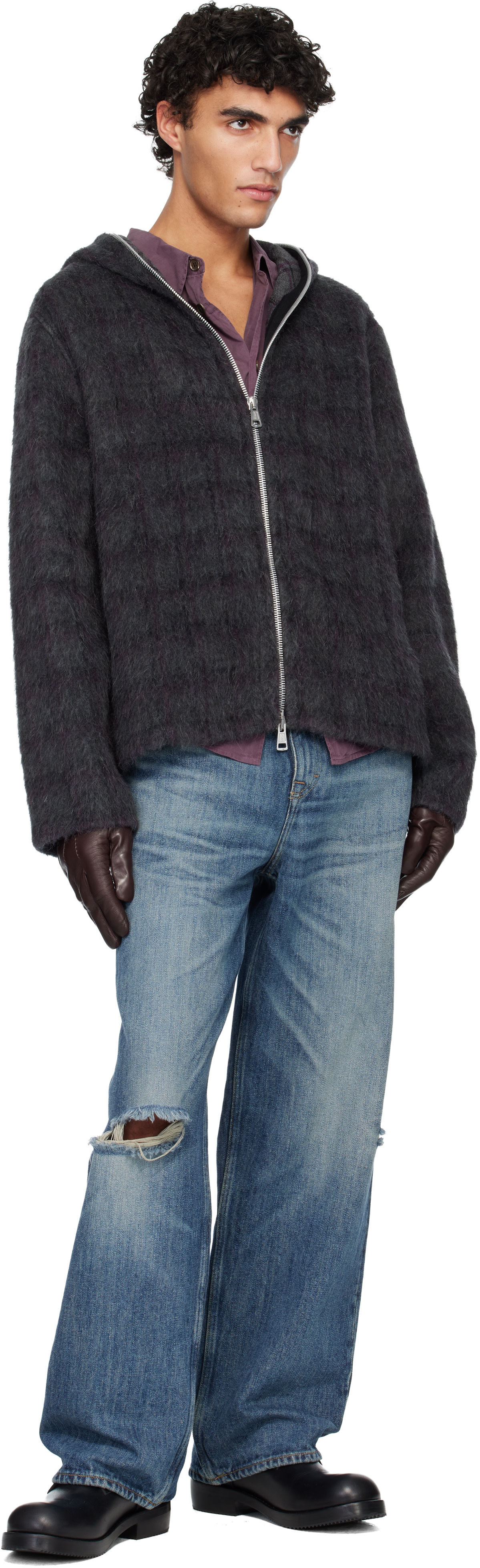 OUR LEGACY: Burgundy 'His' Gloves | SSENSE Denmark