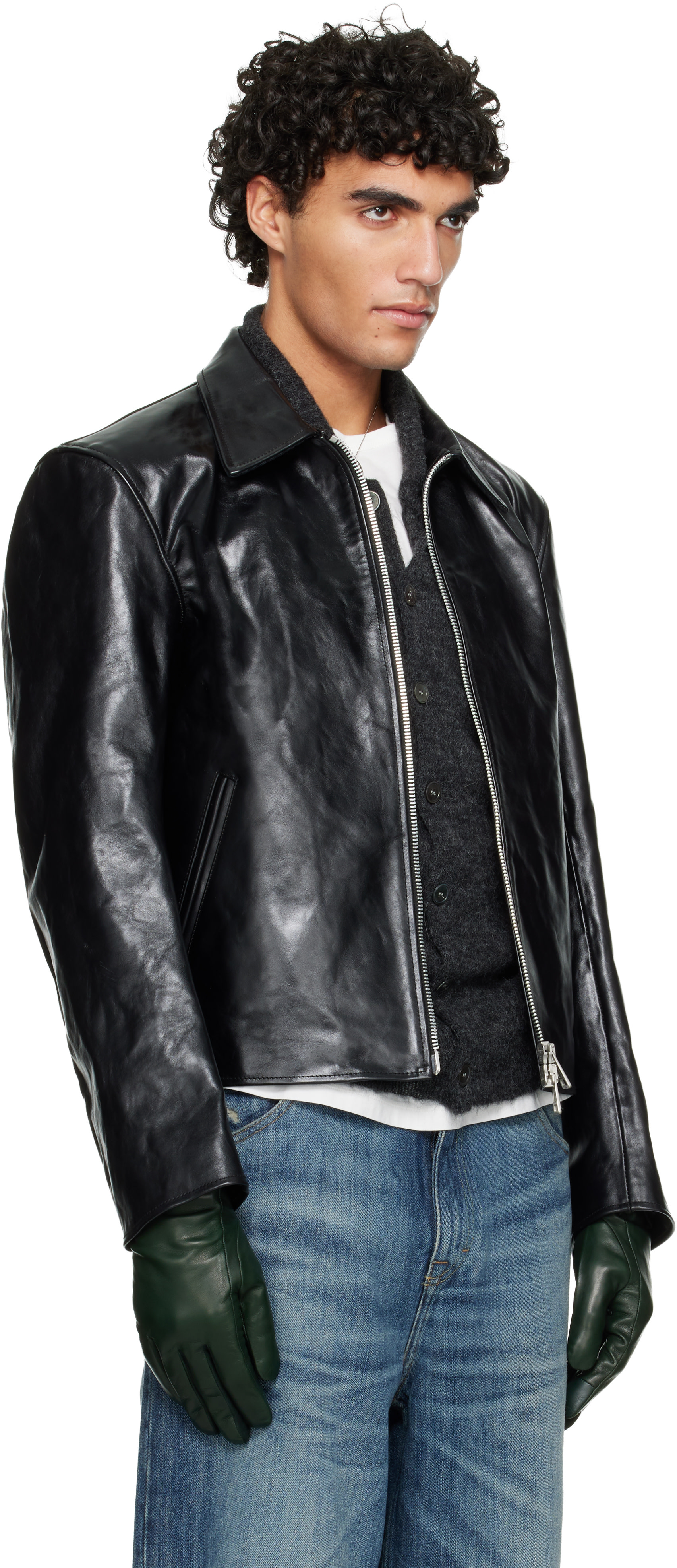 OUR LEGACY: Black Mini Leather Jacket | SSENSE