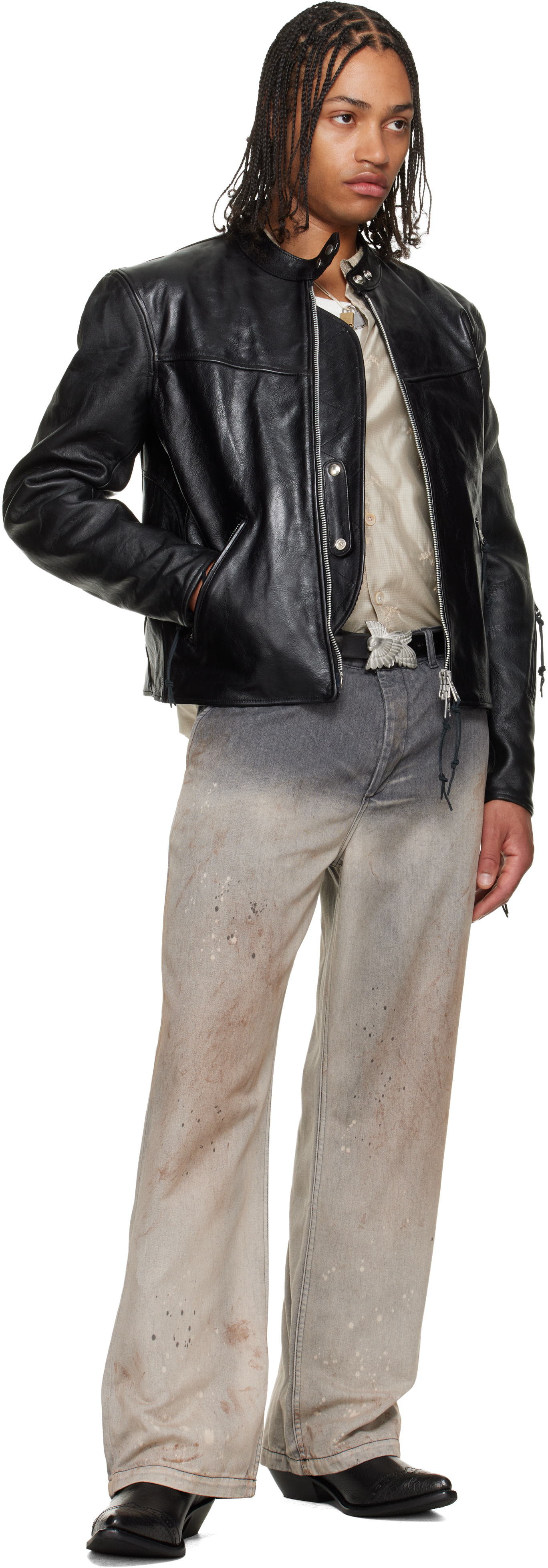 OUR LEGACY: Black Yurei Leather Jacket | SSENSE Canada