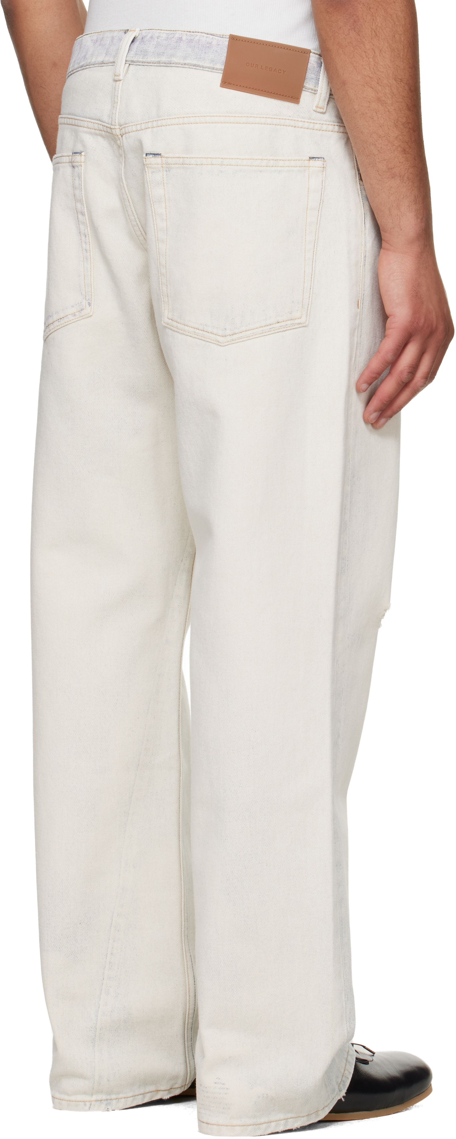 OUR LEGACY - Jean Third Cut blanc cassé