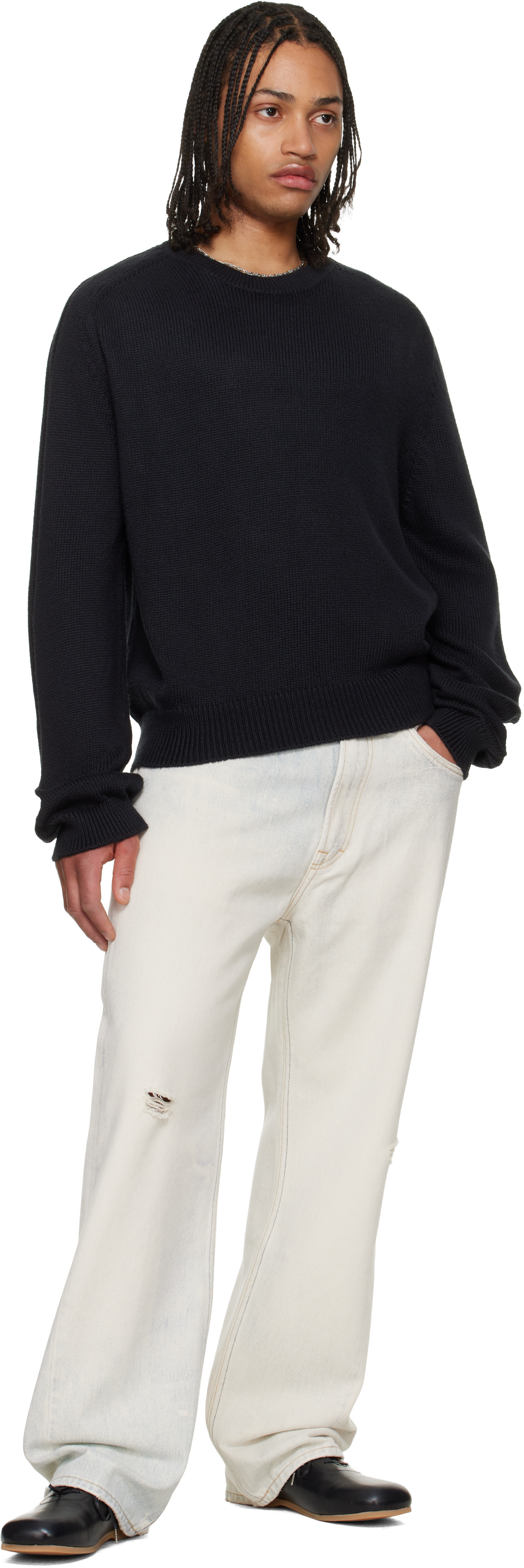 OUR LEGACY - Jean Third Cut blanc cassé