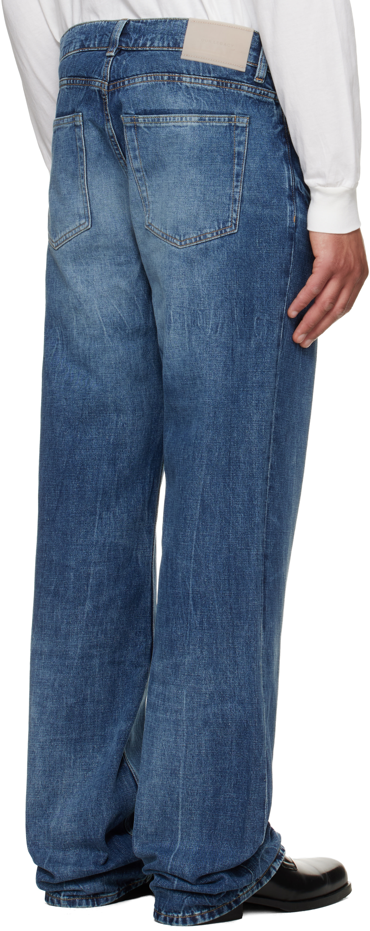 OUR LEGACY: Indigo Carlson Cut Jeans | SSENSE