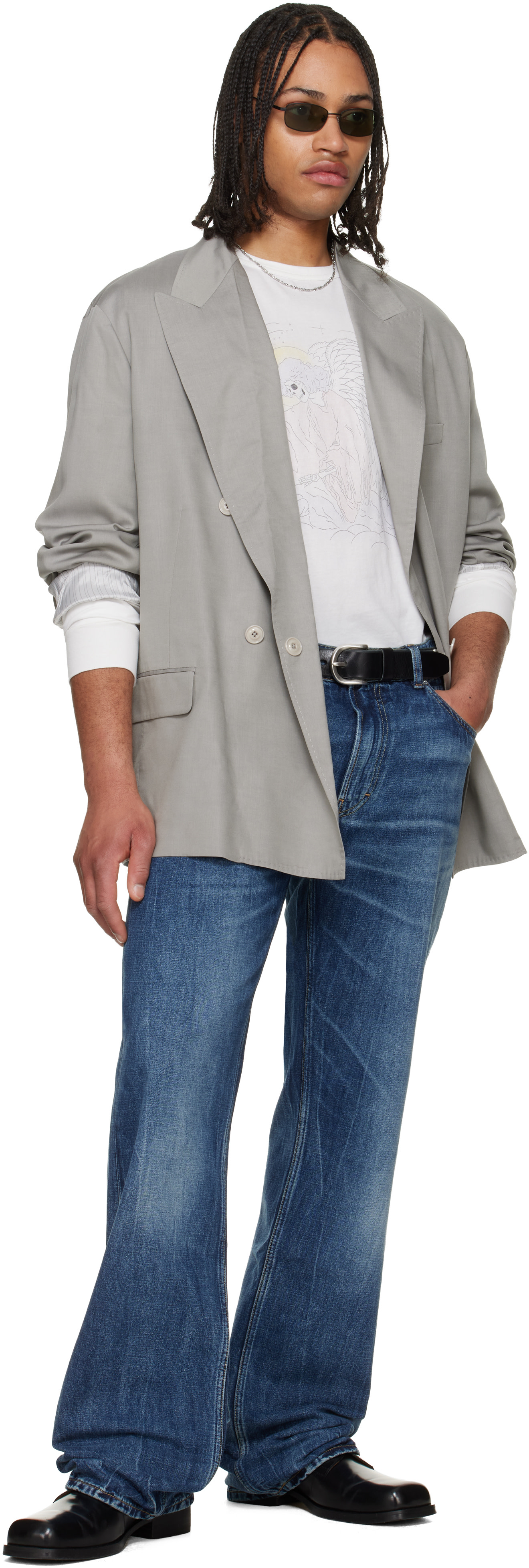 OUR LEGACY: Indigo Carlson Cut Jeans | SSENSE