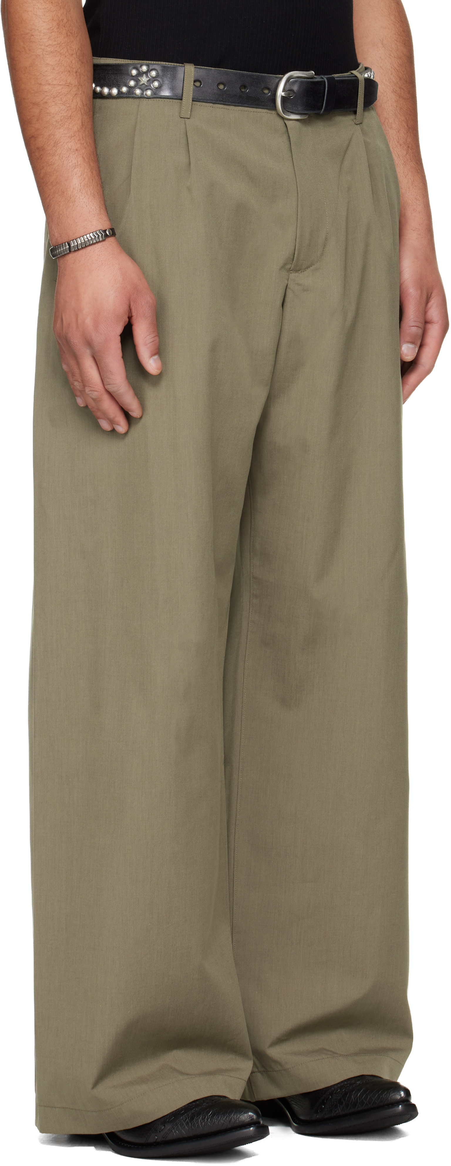 OUR LEGACY: Khaki Bridge Chino Trousers | SSENSE