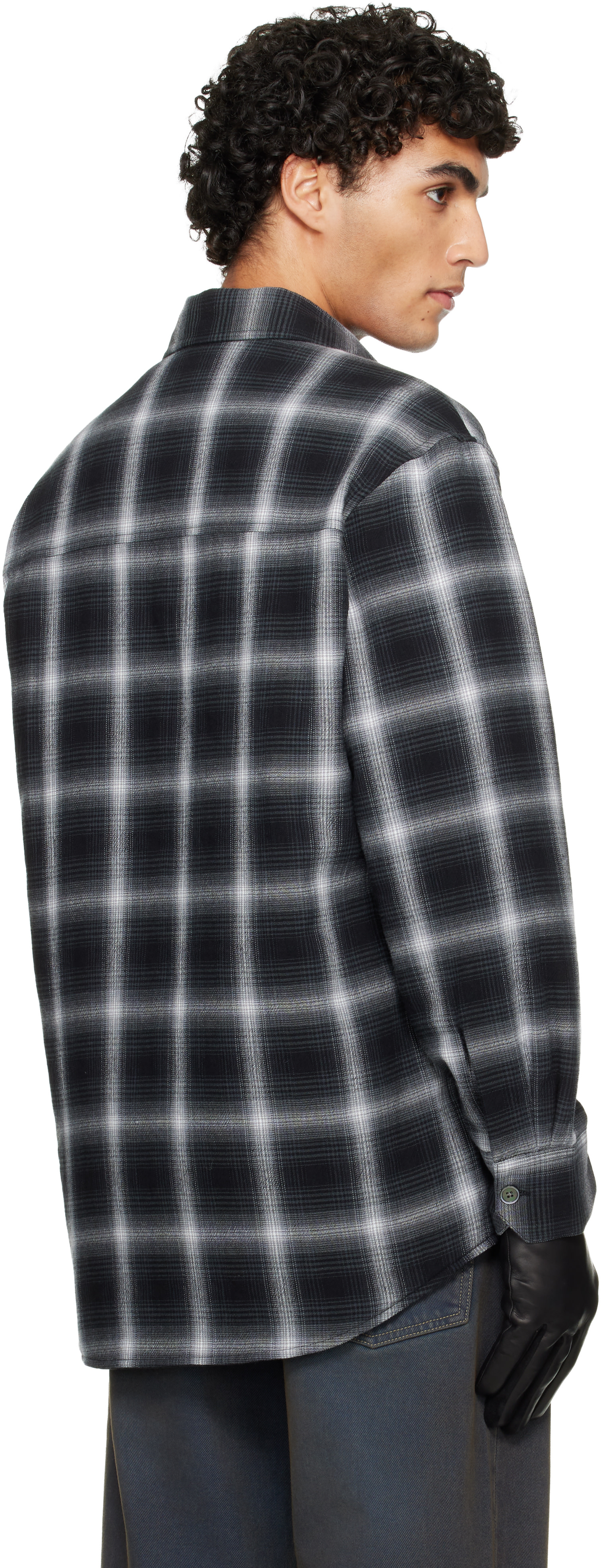 OUR LEGACY - Black & White Padded Moss Shirt