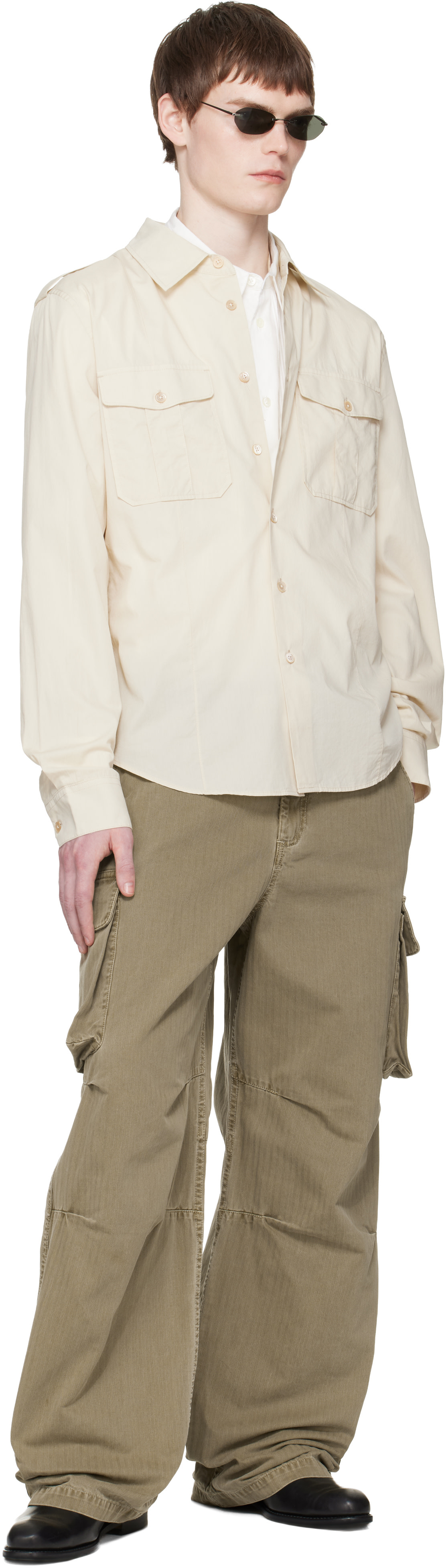OUR LEGACY - Chemise Lean blanc cassé