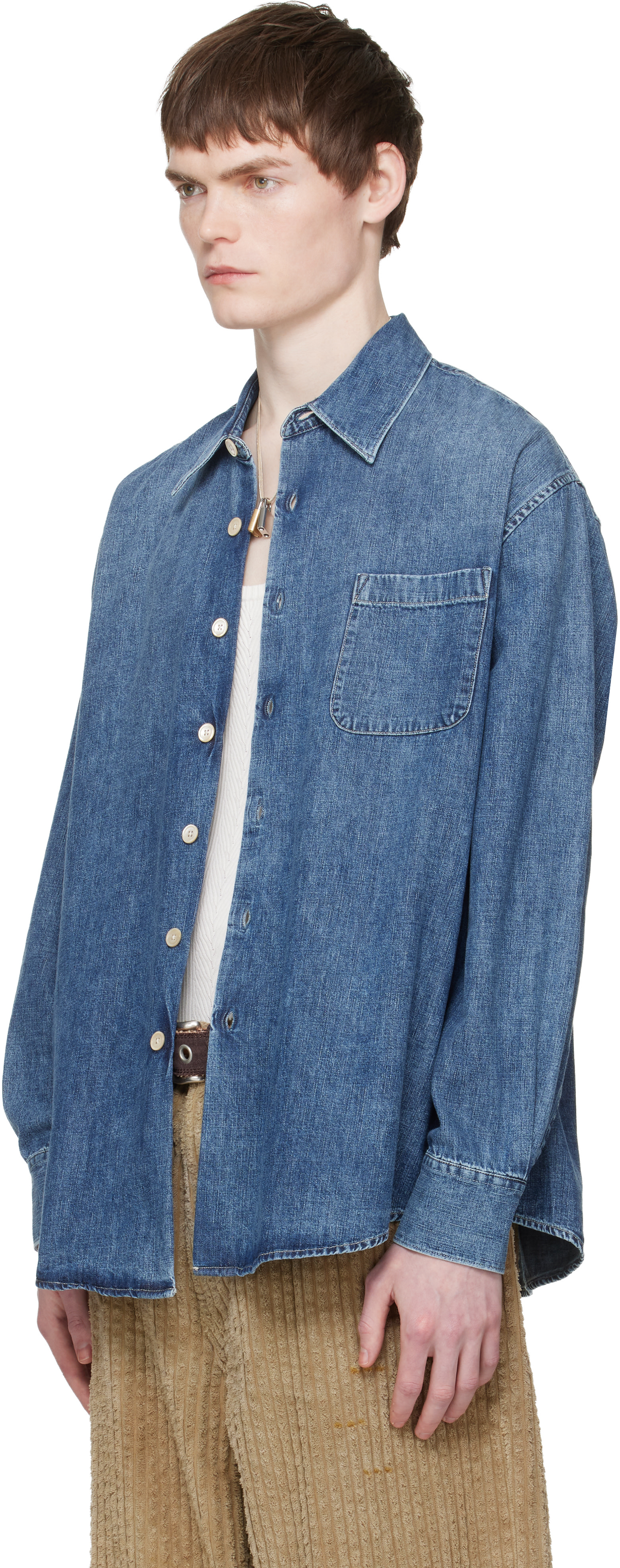 OUR LEGACY: Blue Above Denim Shirt | SSENSE