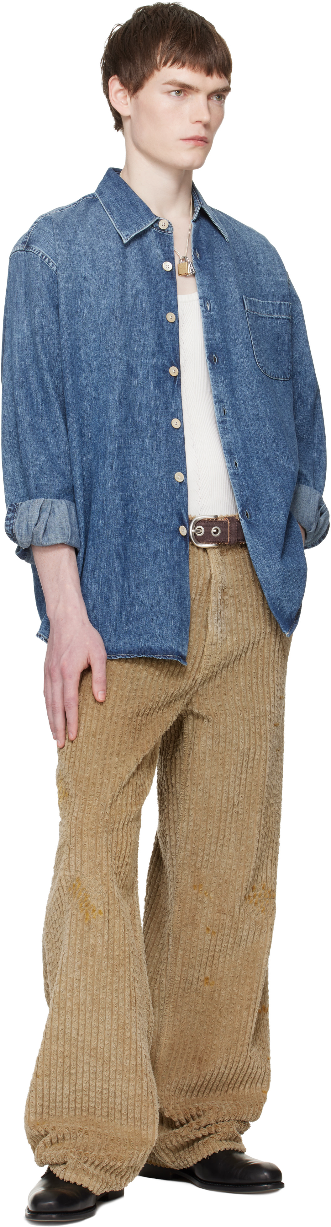 OUR LEGACY: Blue Above Denim Shirt | SSENSE